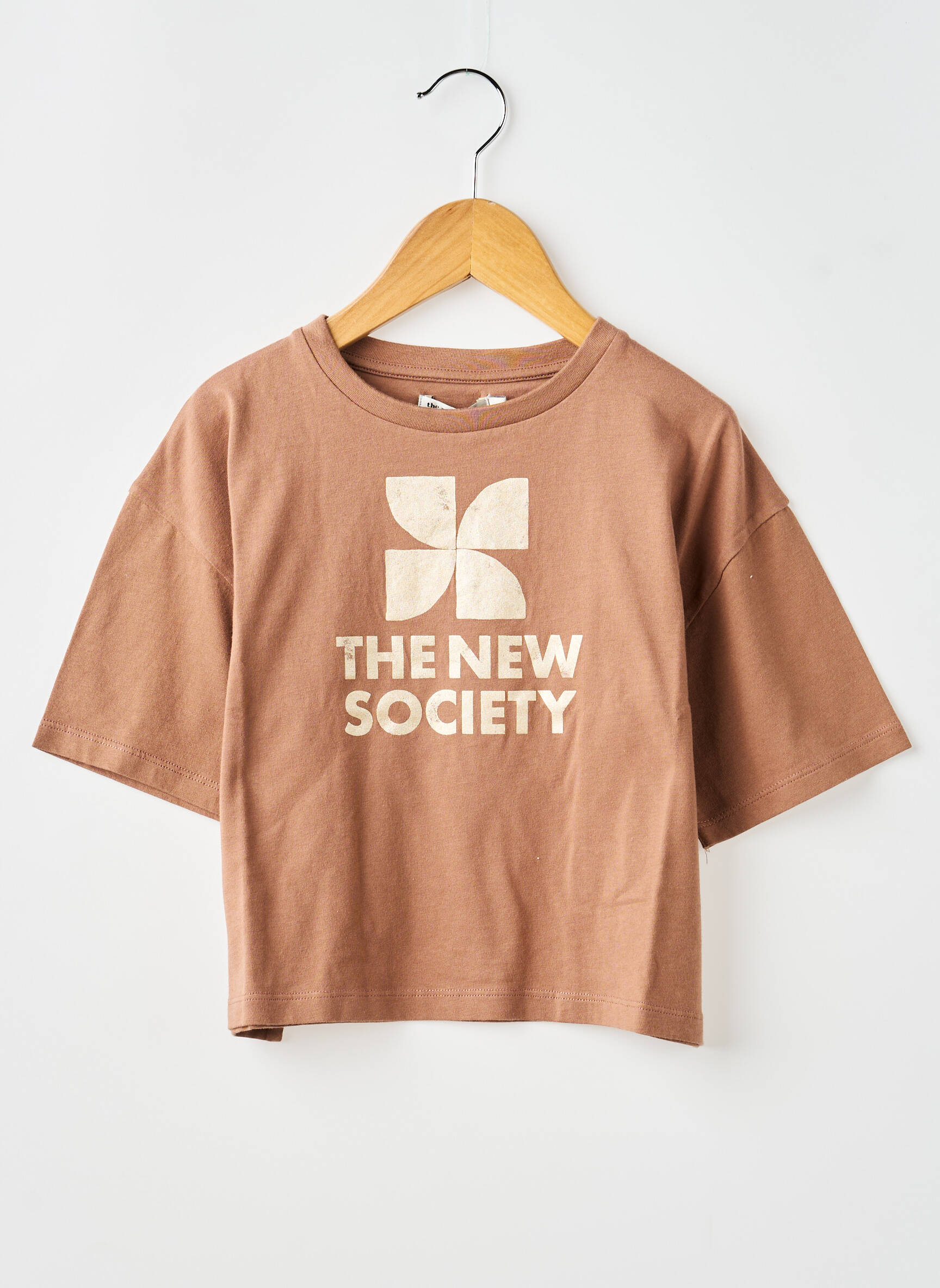 Tricou maro THE NEW SOCIETY fată
