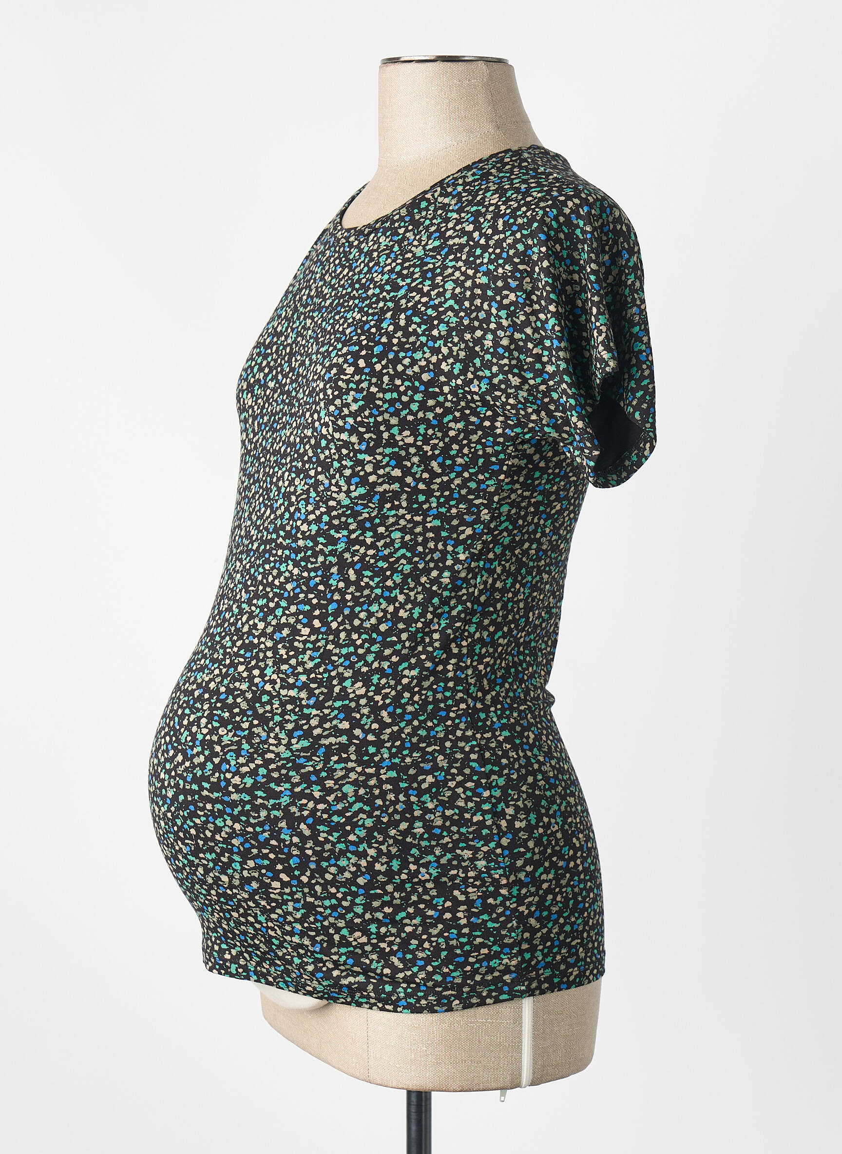 Tricou / top maternitate negru SUPERMOM femeie