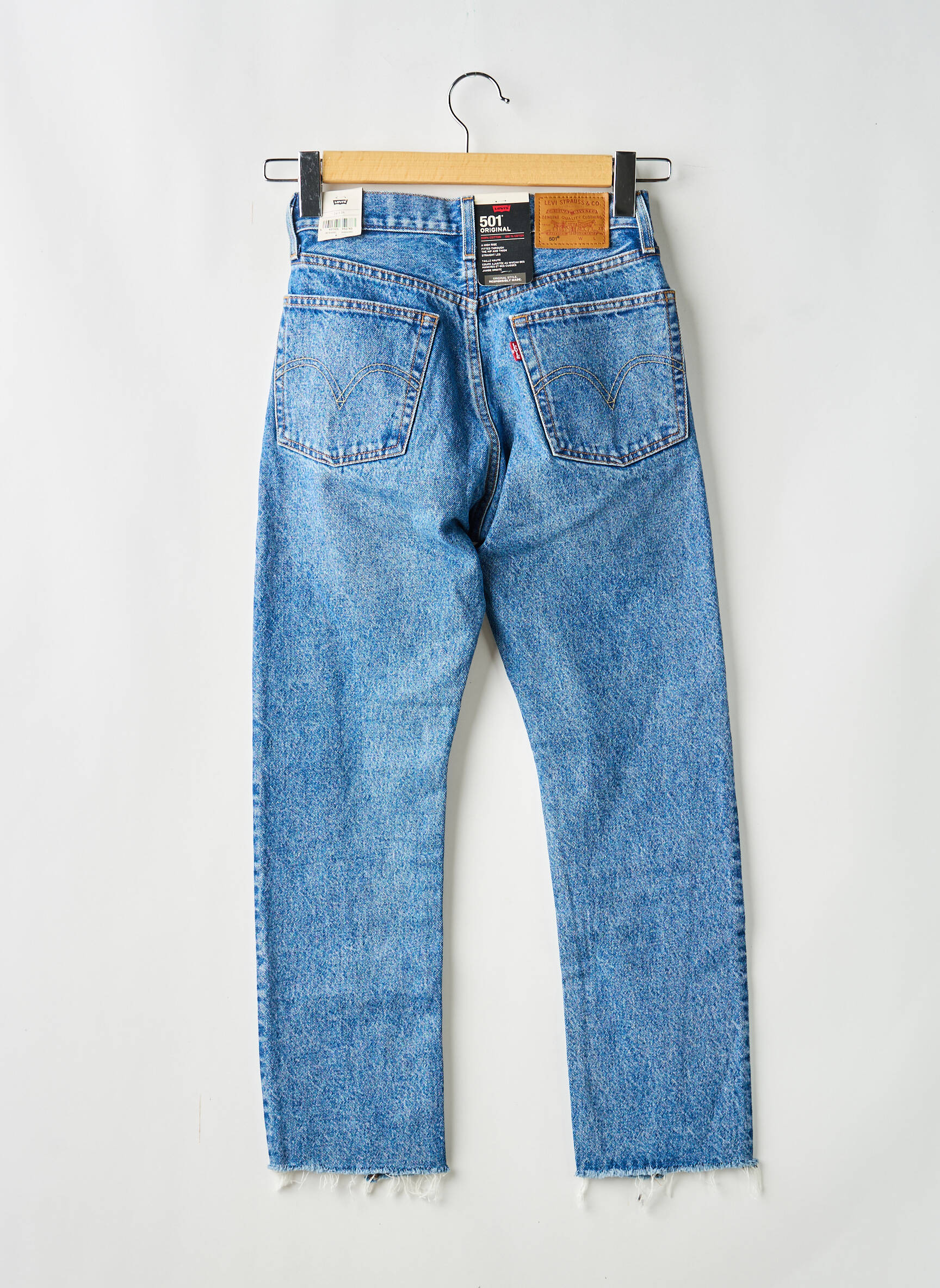 Blugi cu croială dreaptă albastru LEVI'S femeie