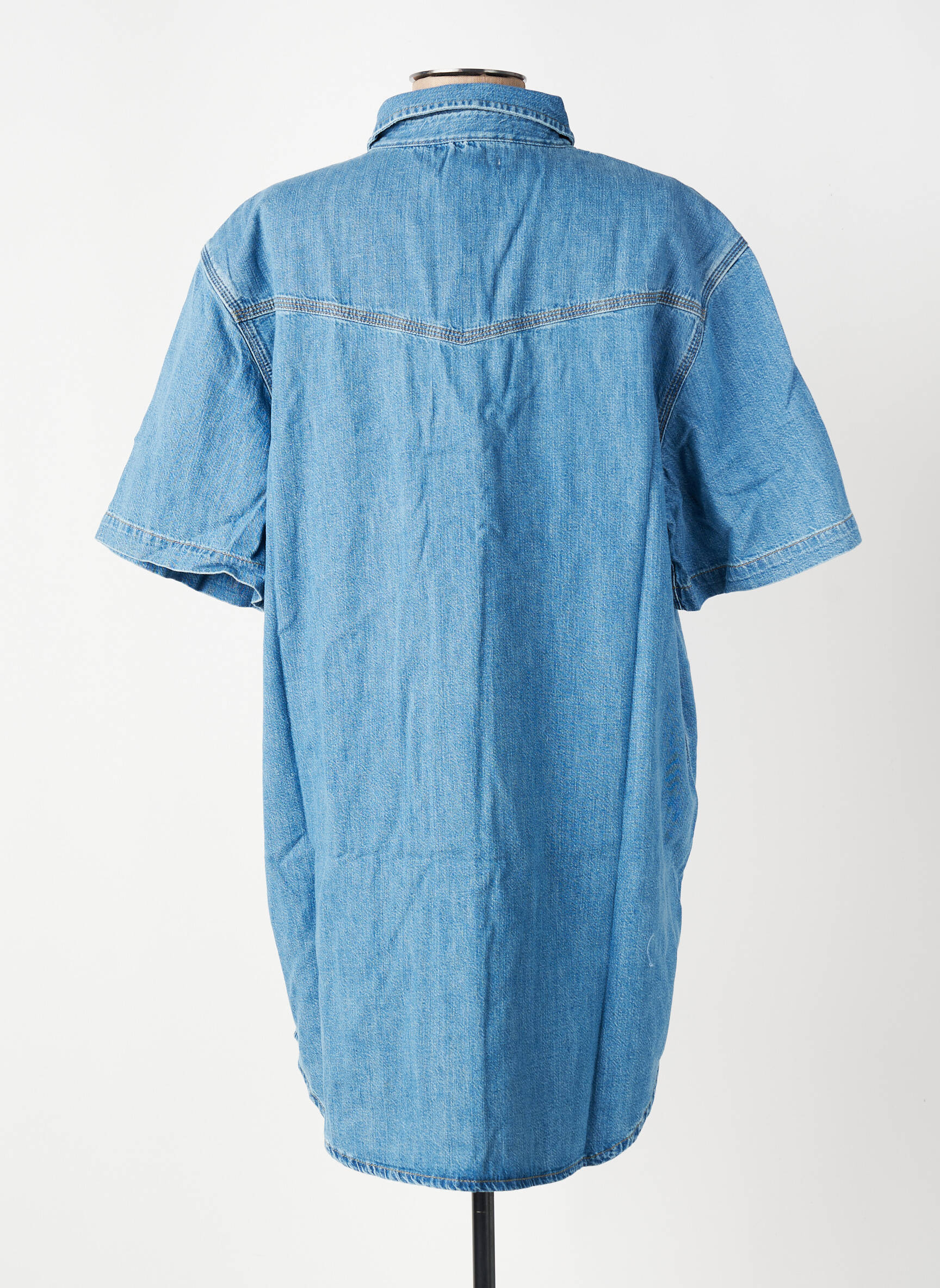 Rochie scurtă albastru RE/DONE femeie