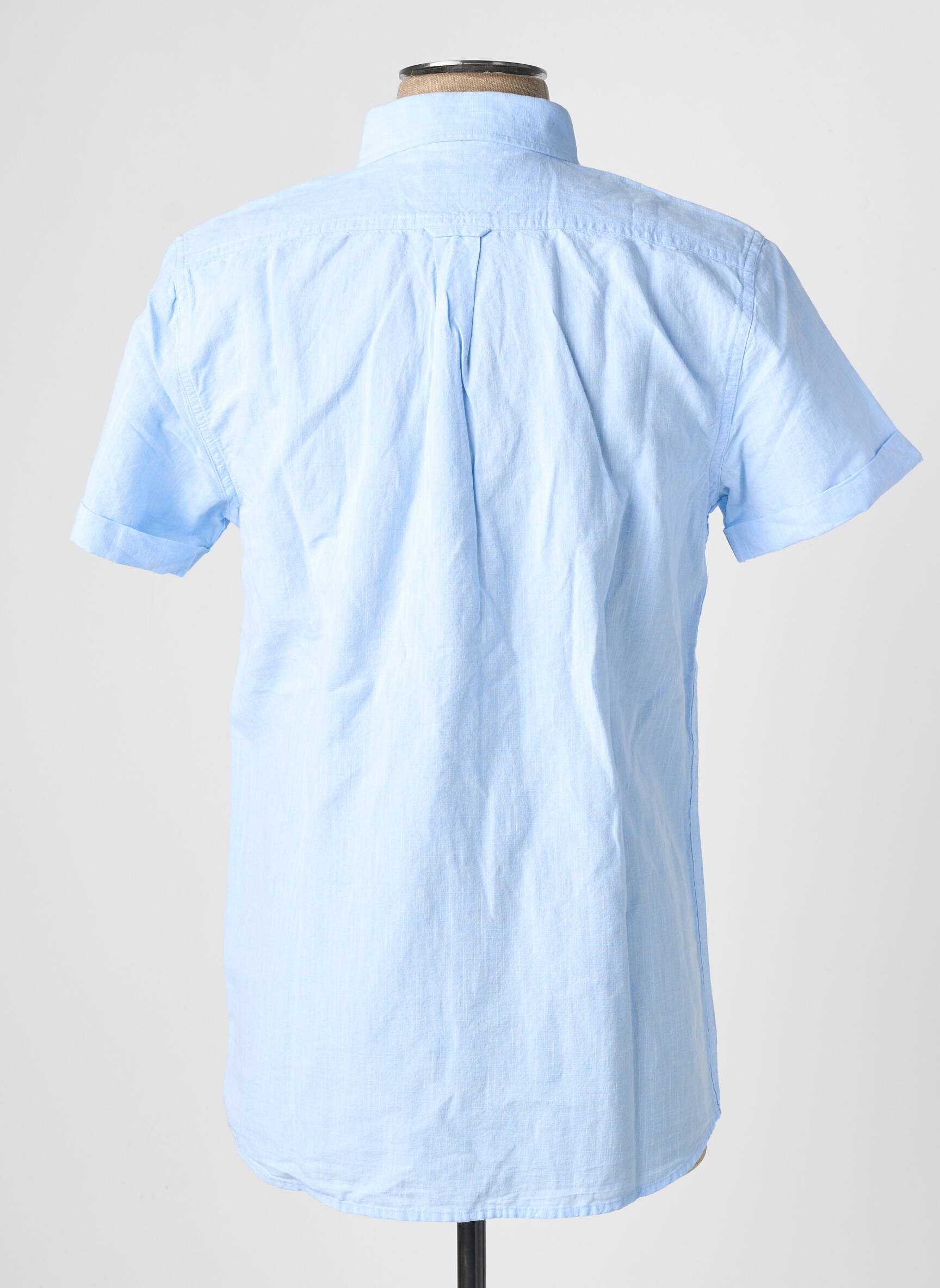 Cămașă cu mâneci scurte albastru KNOWLEDGE COTTON APPAREL bărbat