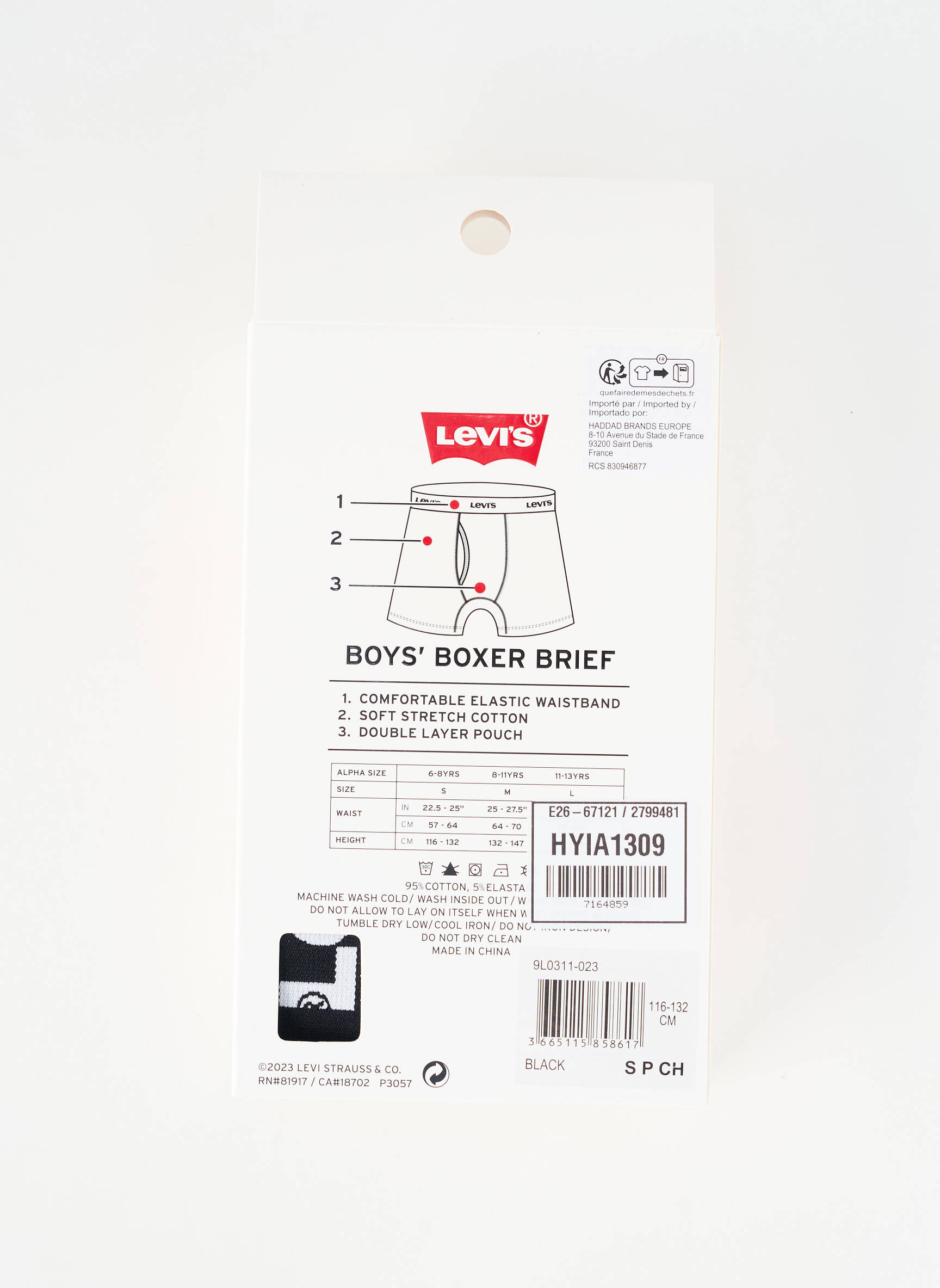 Boxer negru LEVI'S băiat