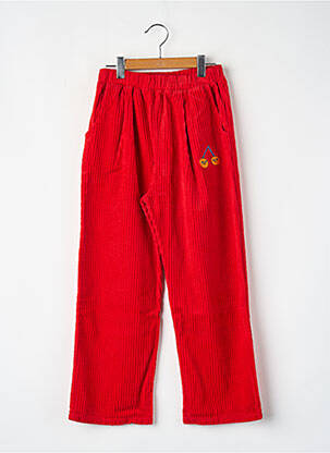 Pantalon drept roșu THE CAMPAMENTO fată