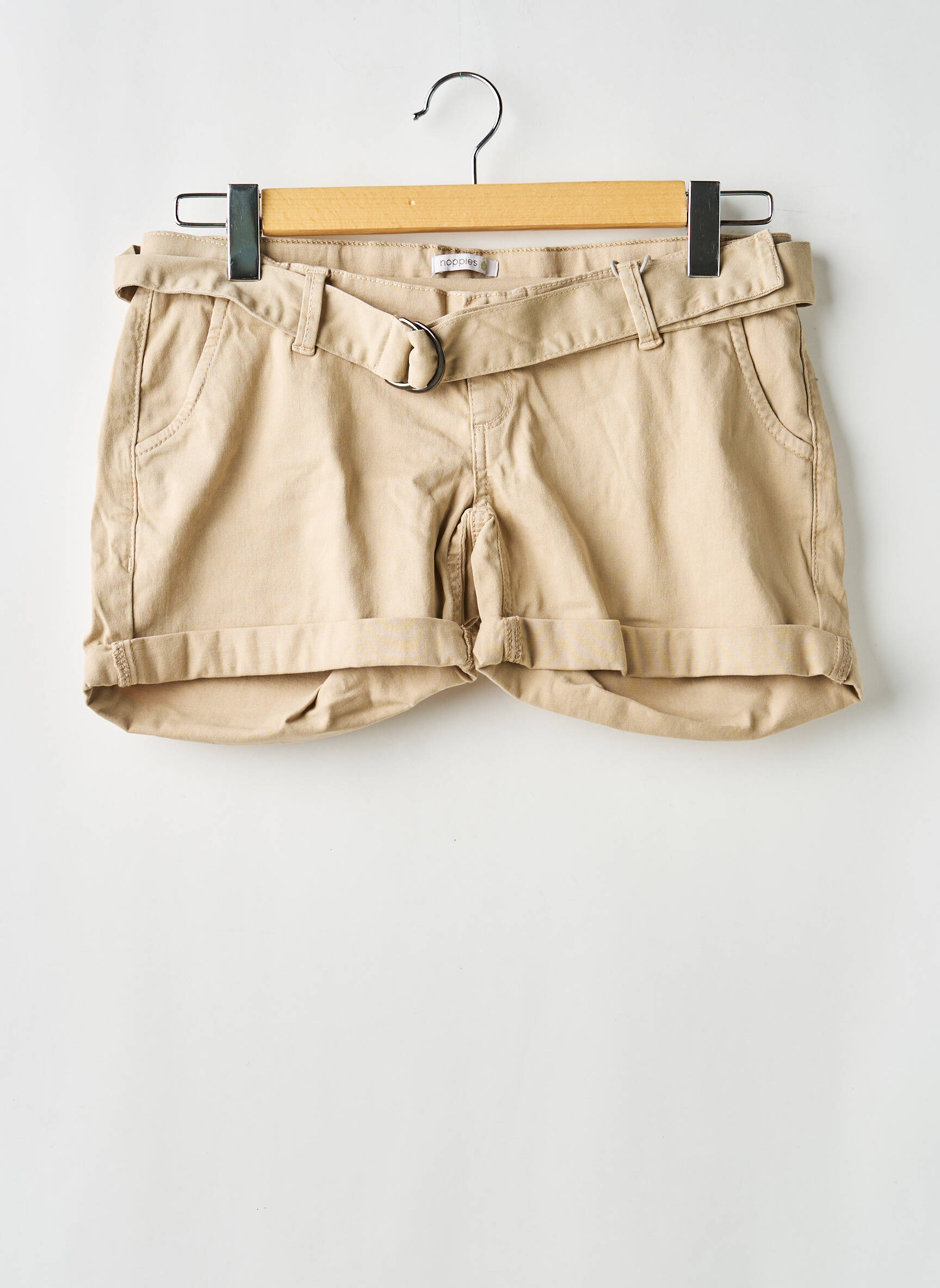 Pantalon scurt / bermudă maternitate bej NOPPIES femeie
