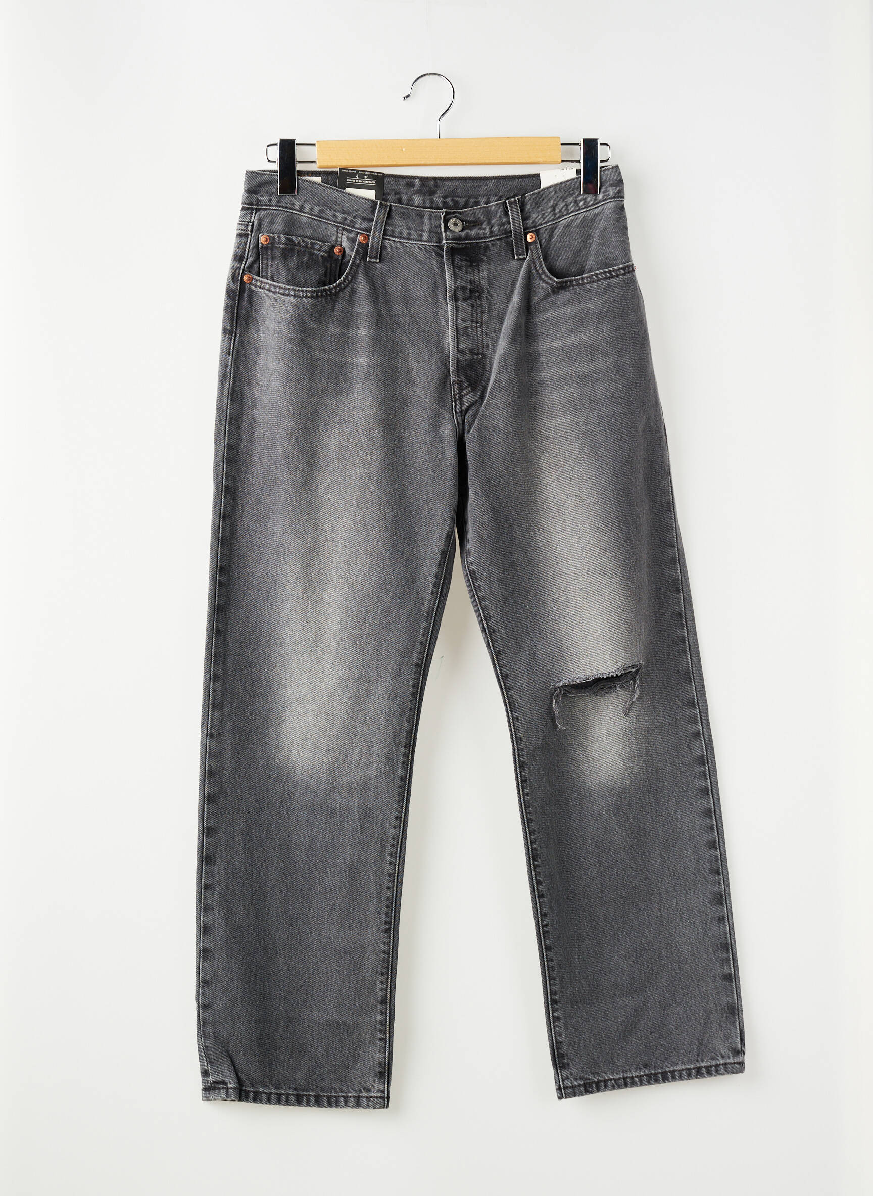 Blugi boyfriend negru LEVI'S femeie