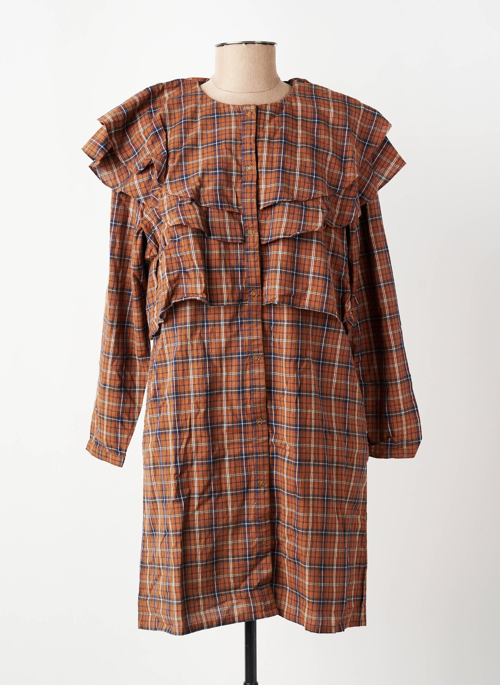 Rochie scurtă maro BELLE PIÈCE femeie