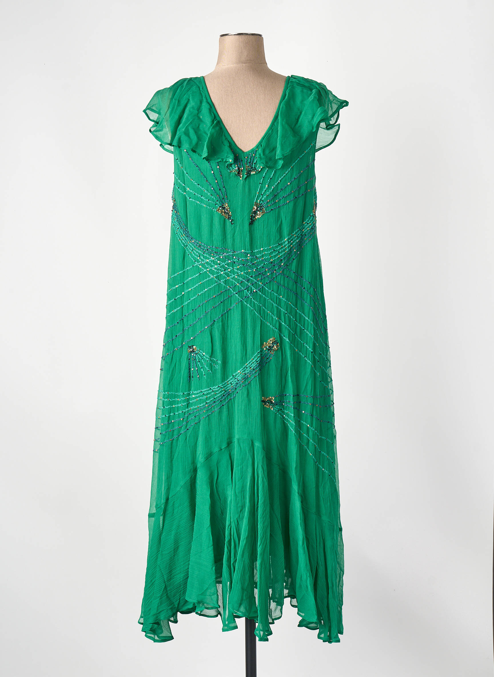 Rochie lungă verde MES DEMOISELLES...PARIS femeie