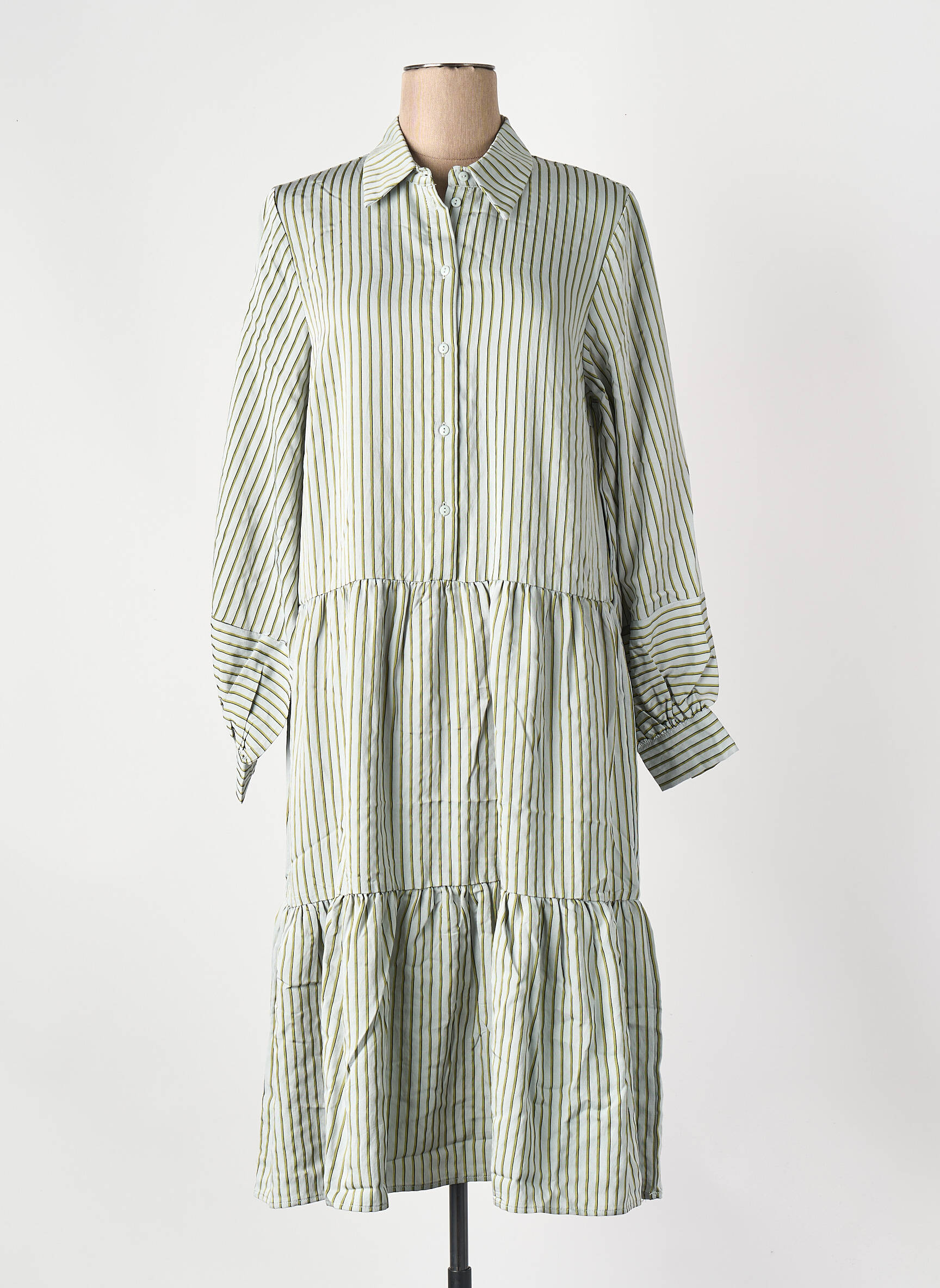Rochie midi verde MSCH COPENHAGEN femeie
