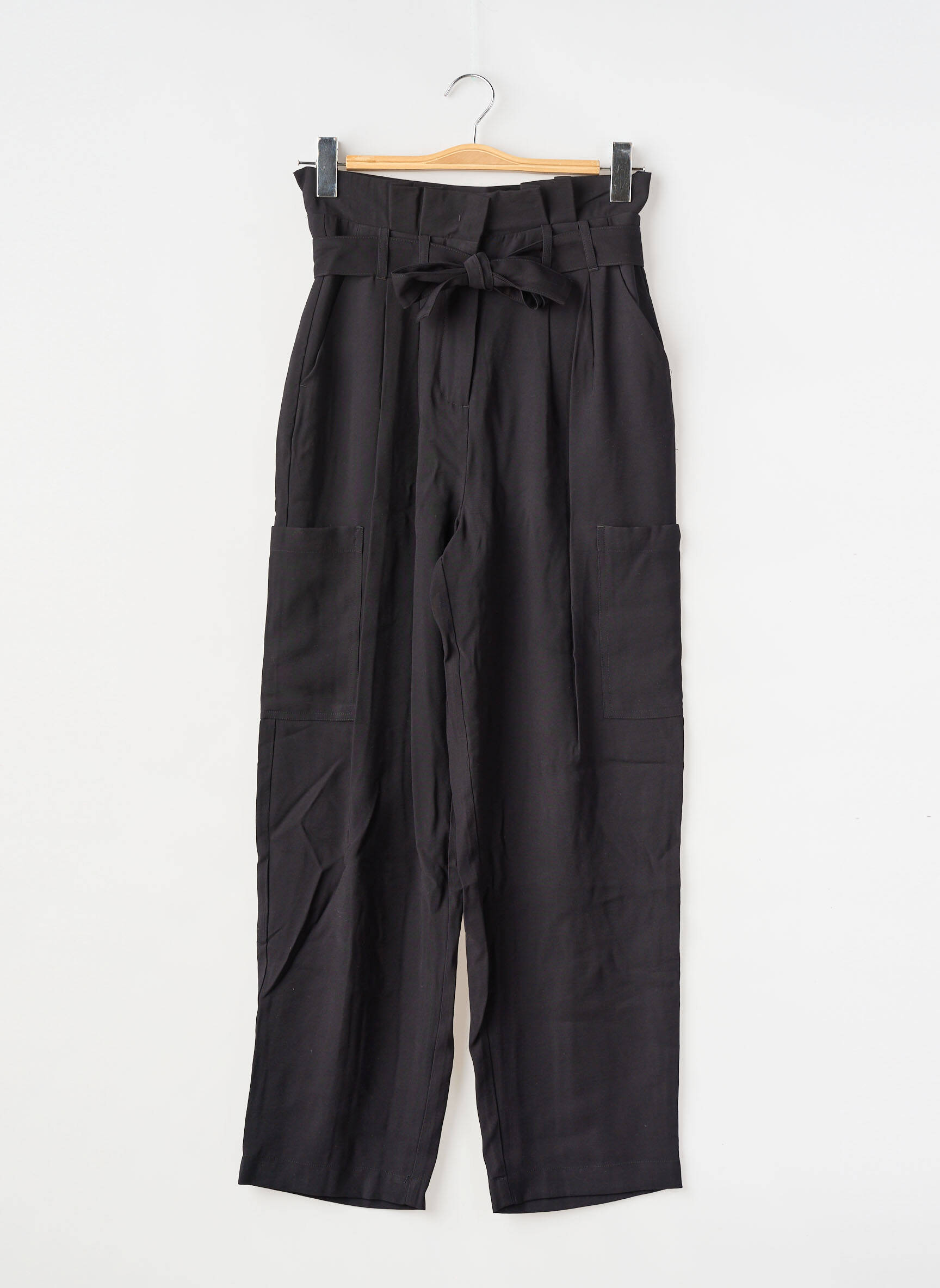 Pantalon larg negru VILA femeie
