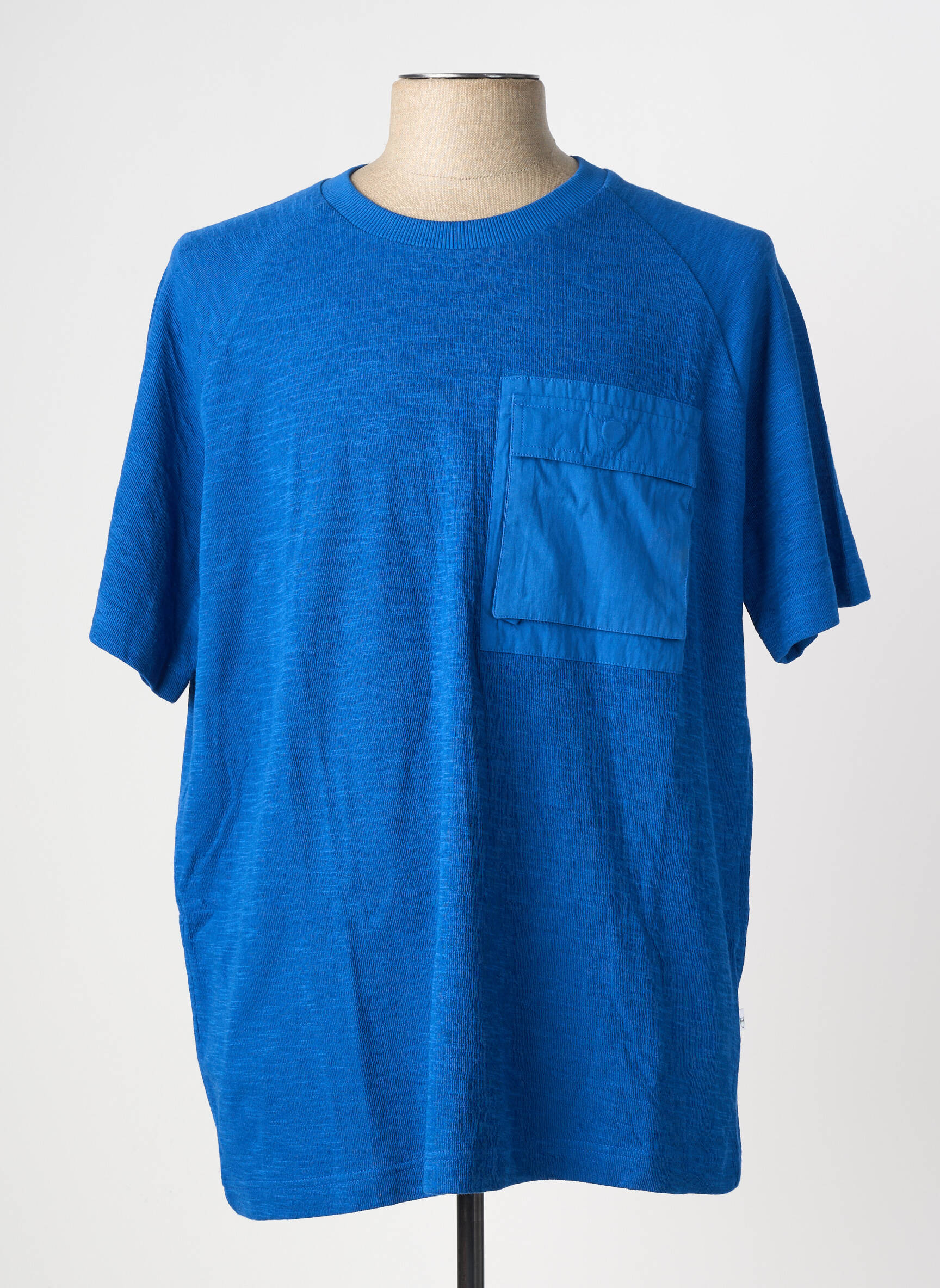 Tricou albastru KNOWLEDGE COTTON APPAREL bărbat
