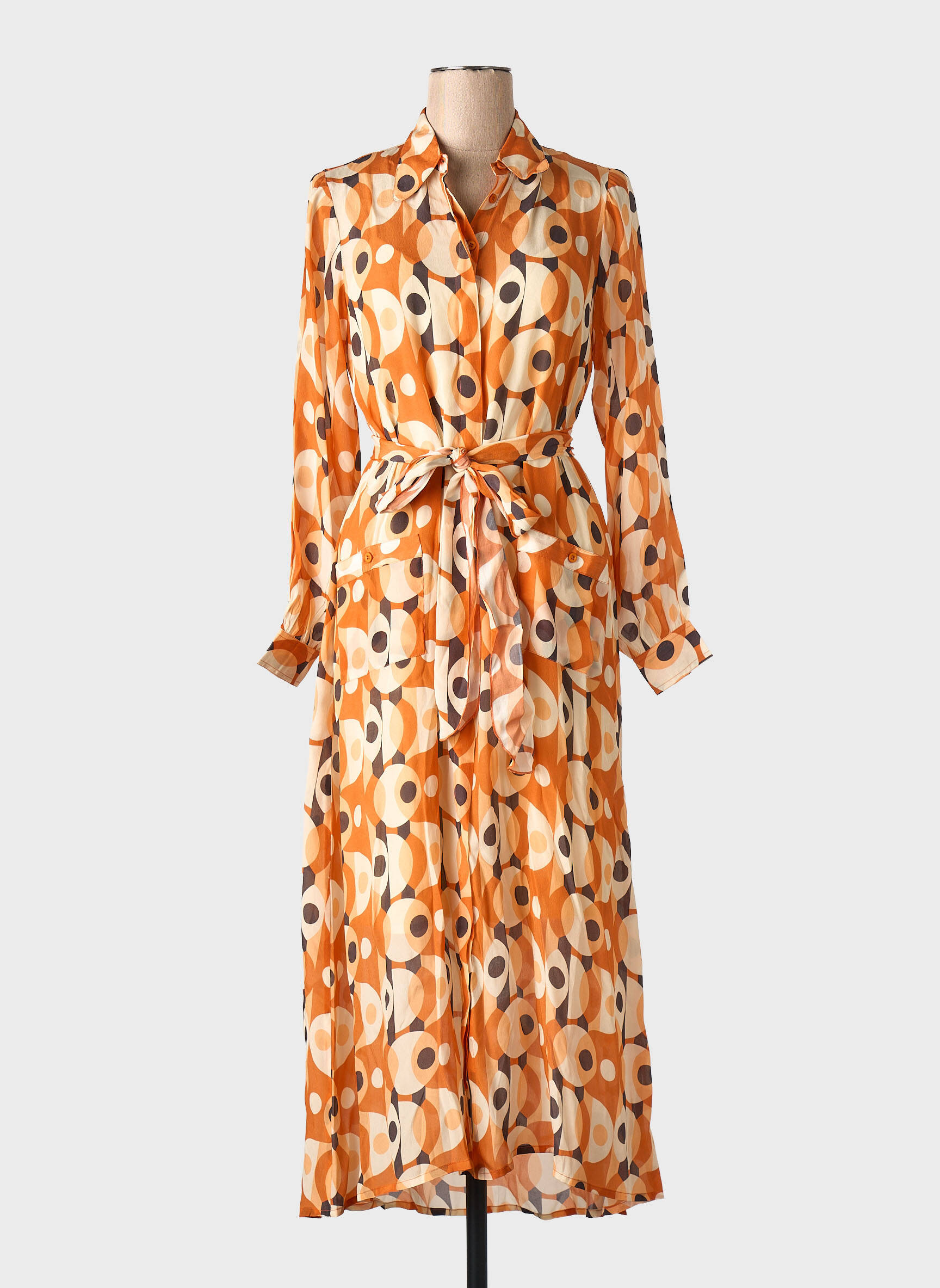 Rochie lungă bej SWILDENS femeie