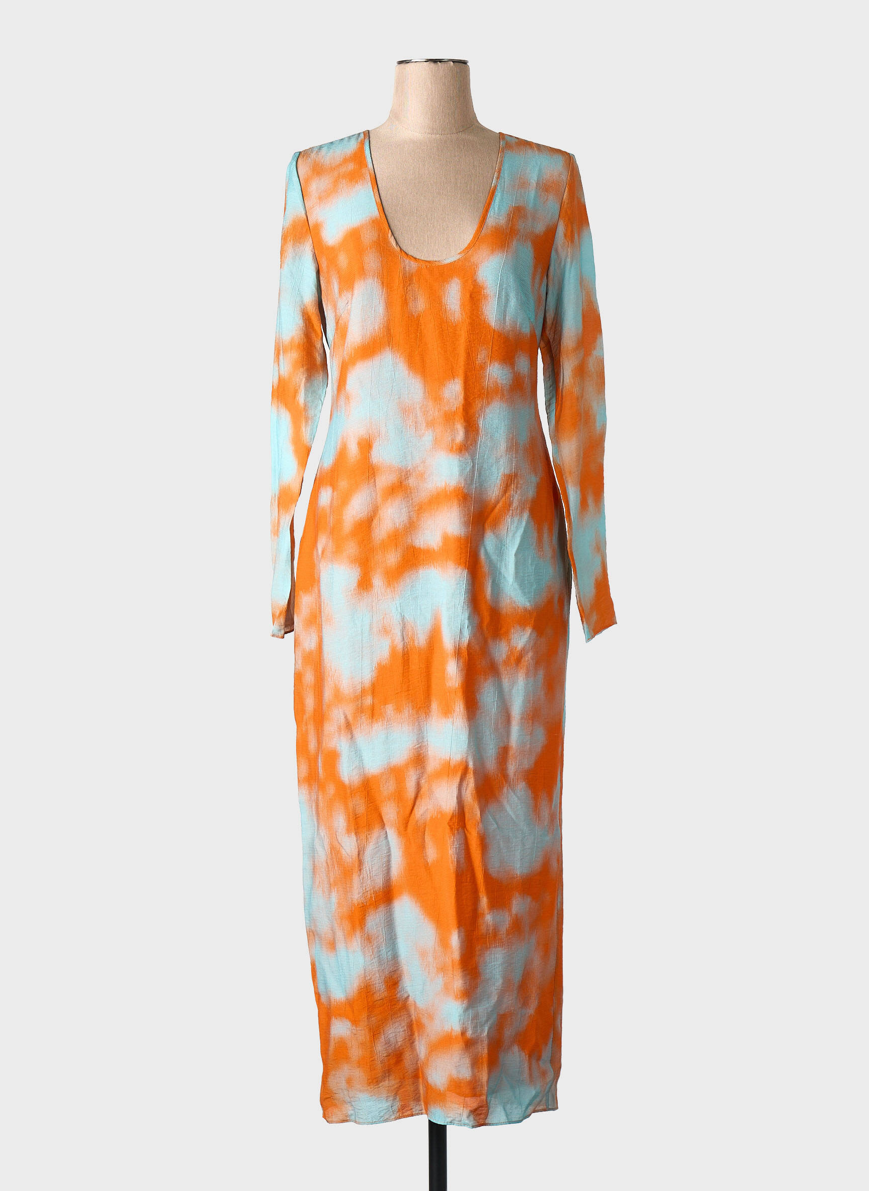 Rochie lungă portocalie SAMSOE & SAMSOE femeie