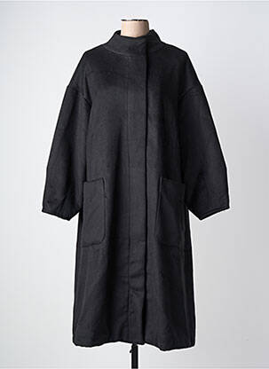 Palton lung negru MAT FASHION femeie