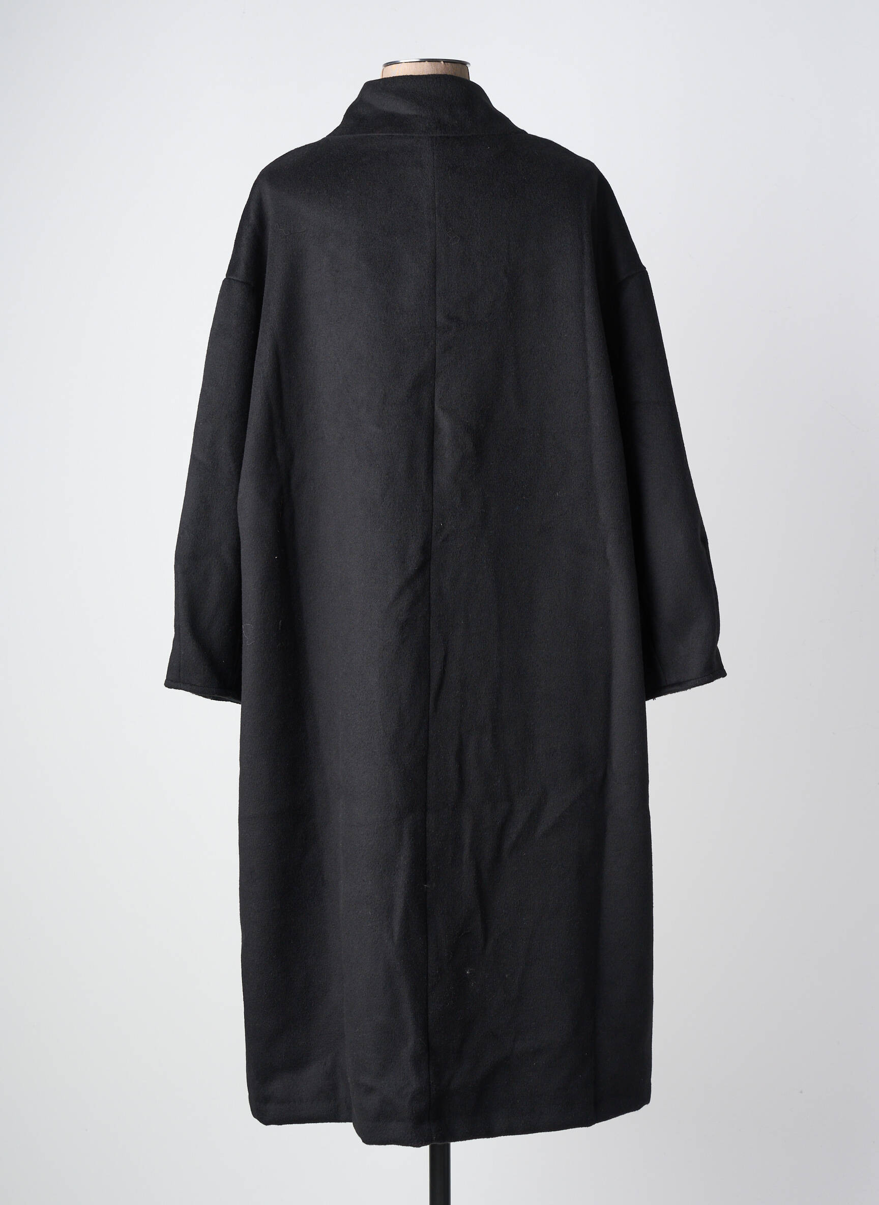 Palton lung negru MAT FASHION femeie