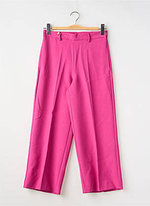 Pantalon larg croială largă roz MAX&CO. femeie