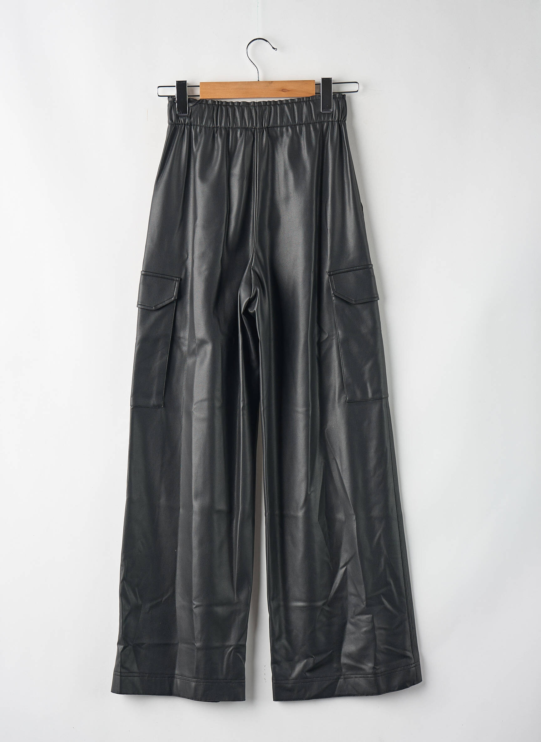 Pantalon larg negru MAX&CO. femeie
