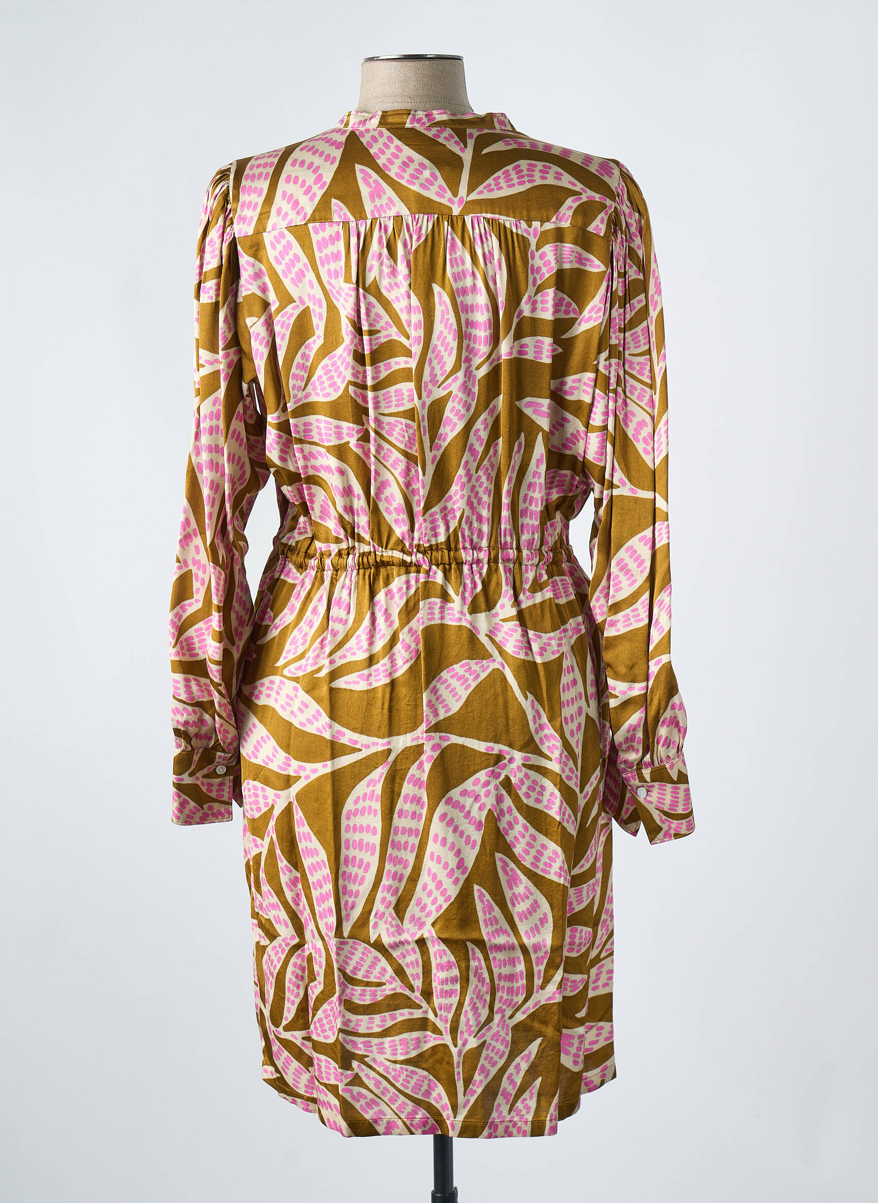 Rochie scurtă maro HARTFORD femeie