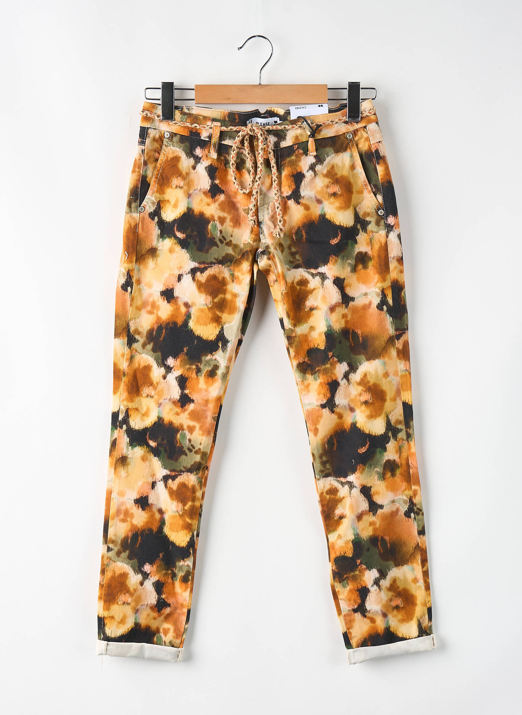 Pantalon slim bej PLEASE femeie