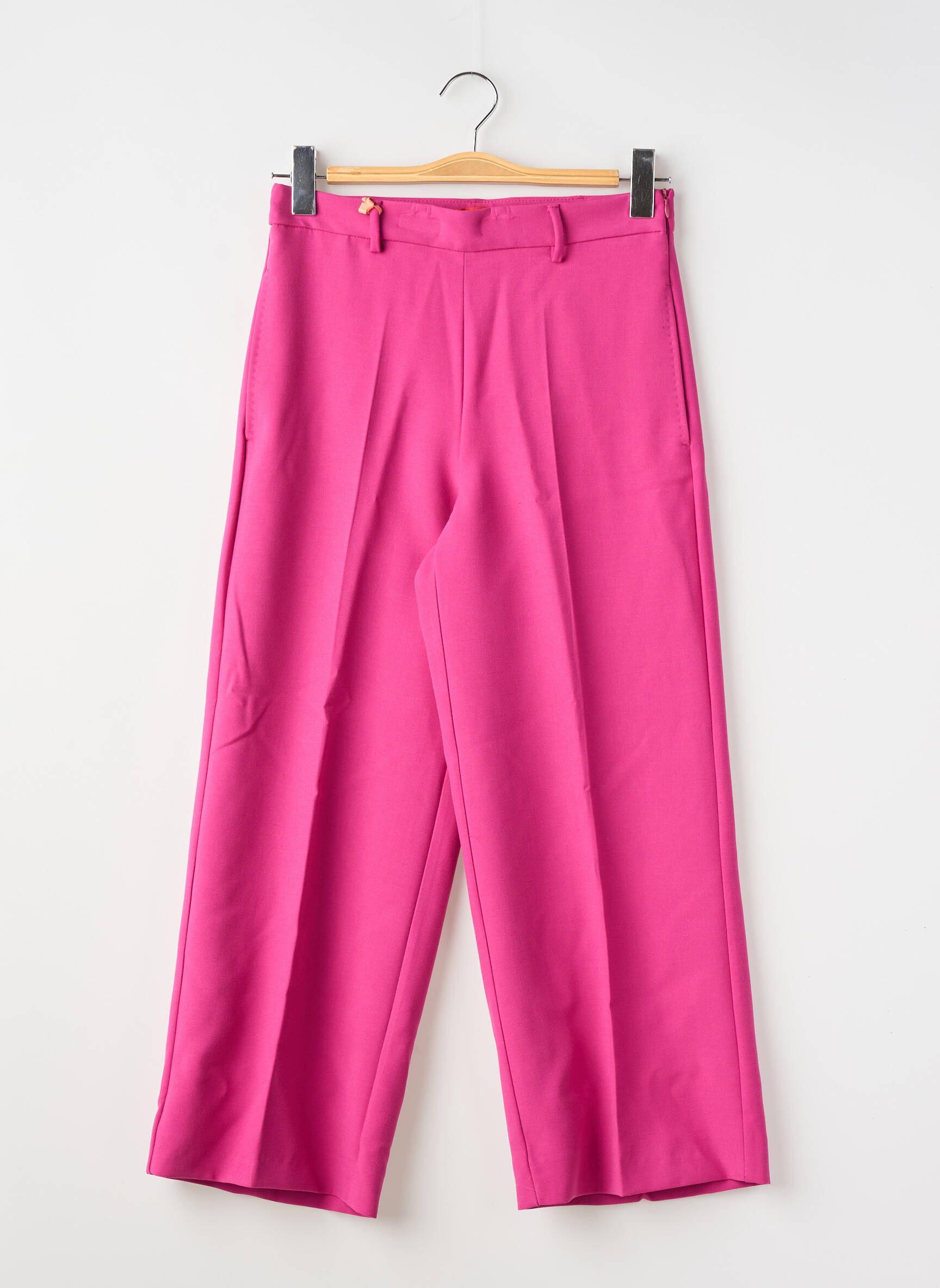 Pantalon larg roz MAX&CO. femeie