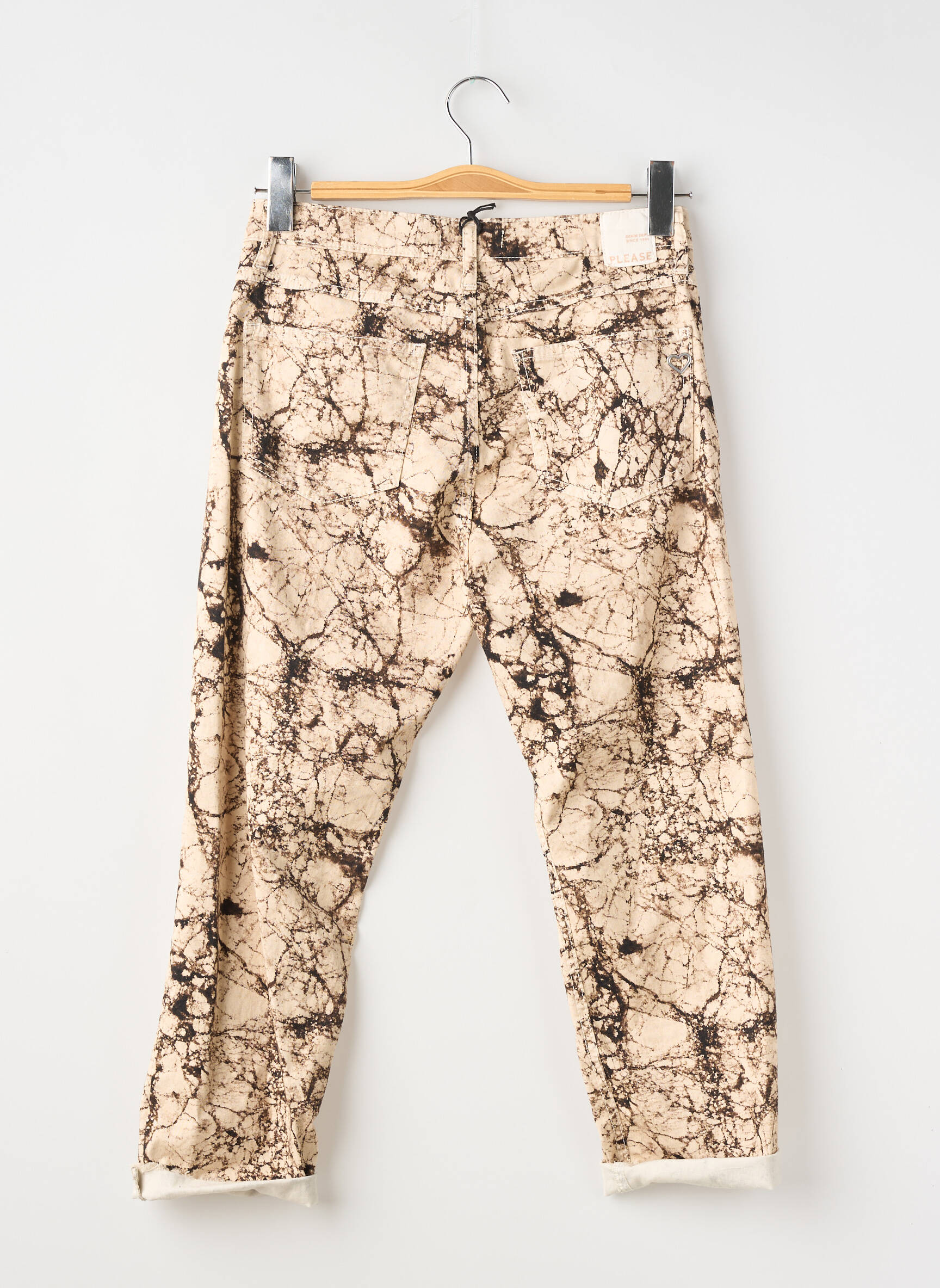 Pantalon drept bej PLEASE femeie