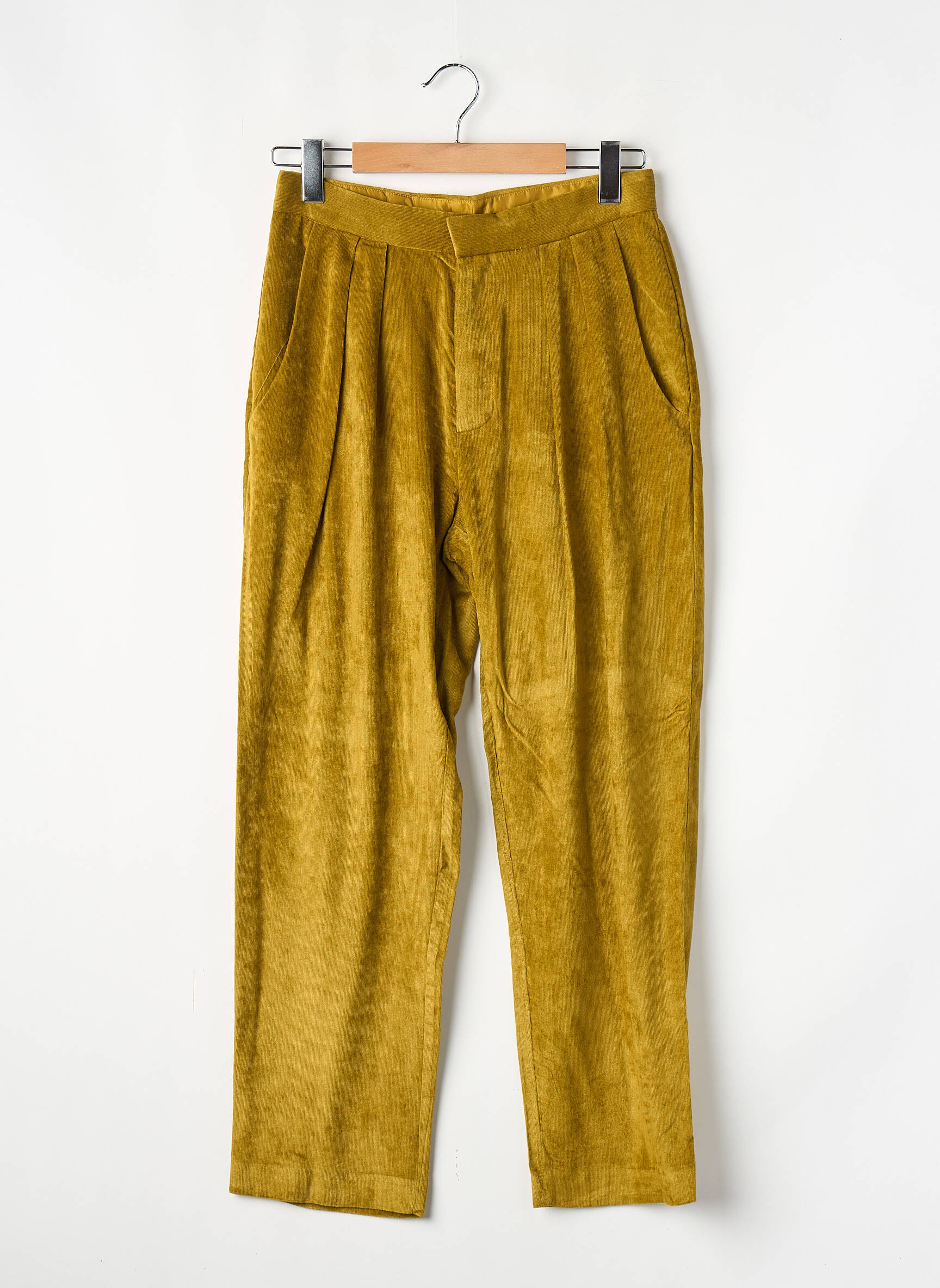 Pantalon drept verde THE NEW SOCIETY femeie
