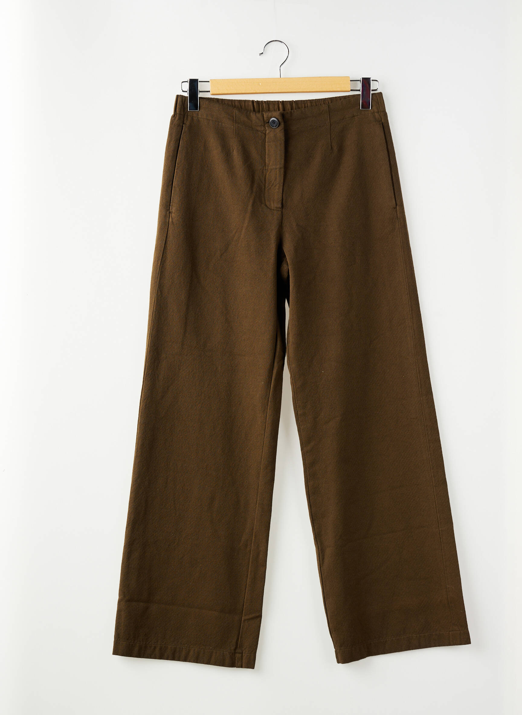 Pantalon larg verde POMANDERE femeie