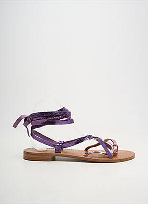 Sandale/pantofi decupați violet COULEUR POURPRE femeie