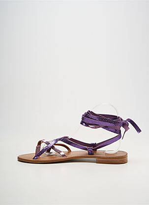 Sandale/pantofi decupați violet COULEUR POURPRE femeie