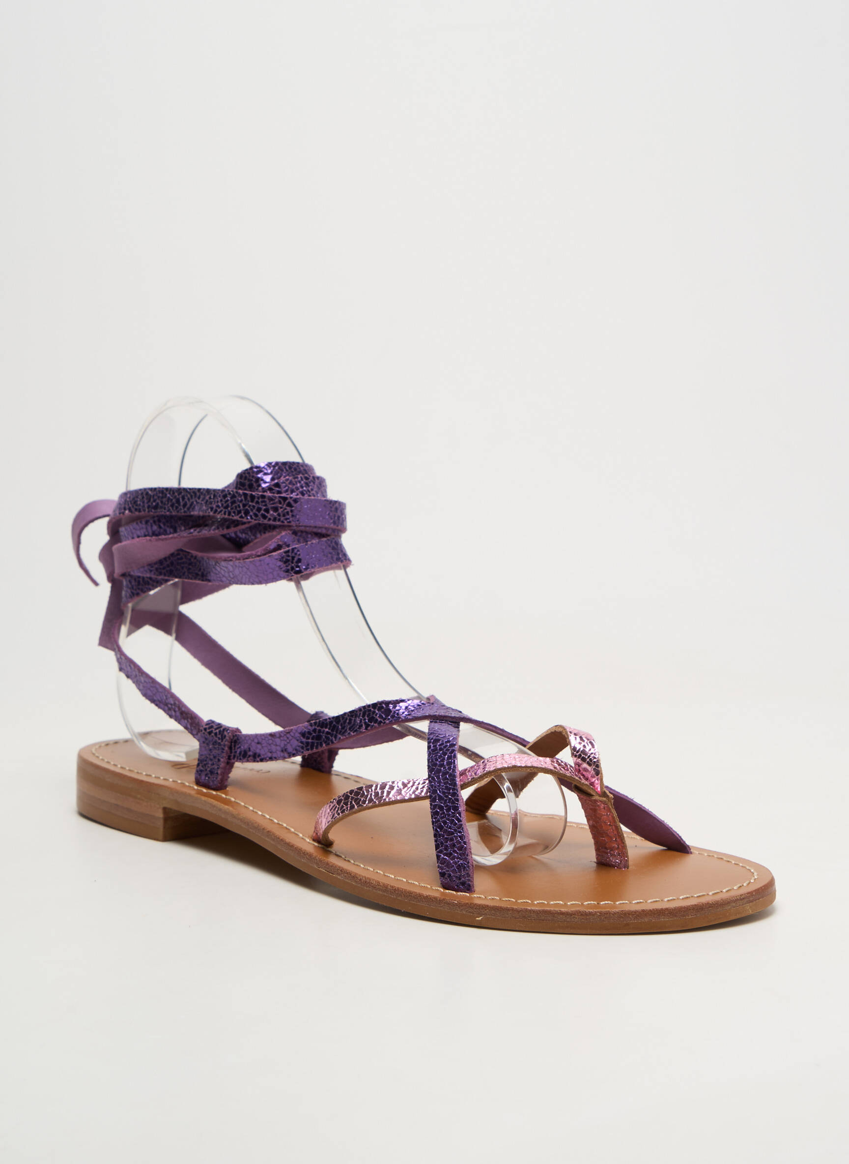 Sandale/pantofi decupați violet COULEUR POURPRE femeie
