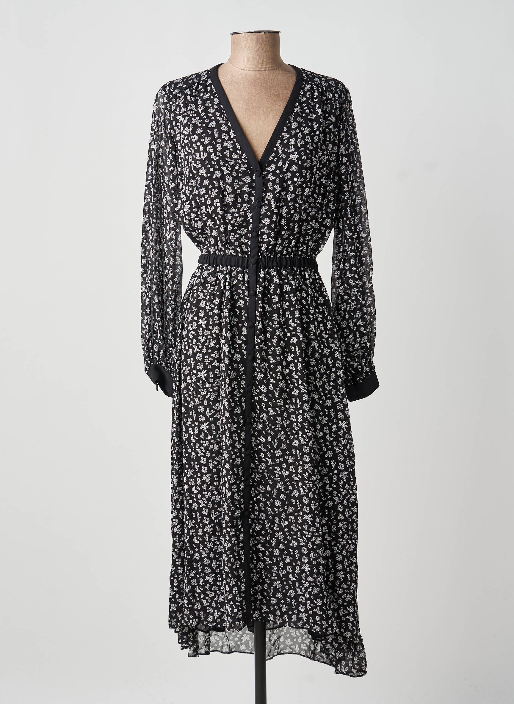 Rochie lungă negru THE KOOPLES femeie