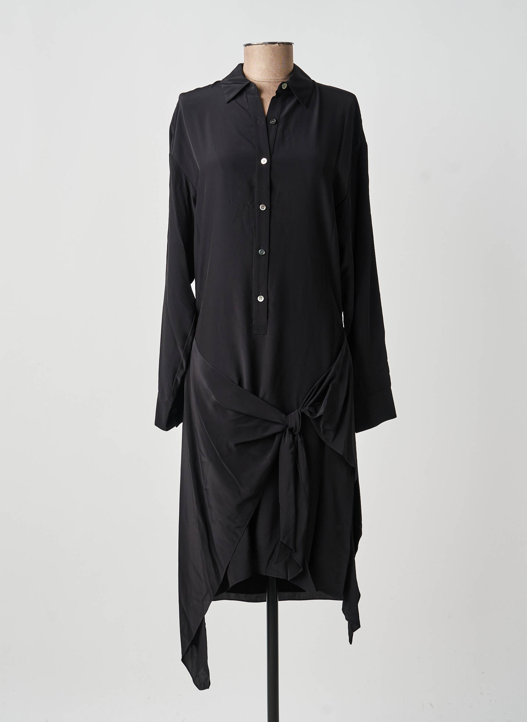 Rochie lungă negru THEORY femeie