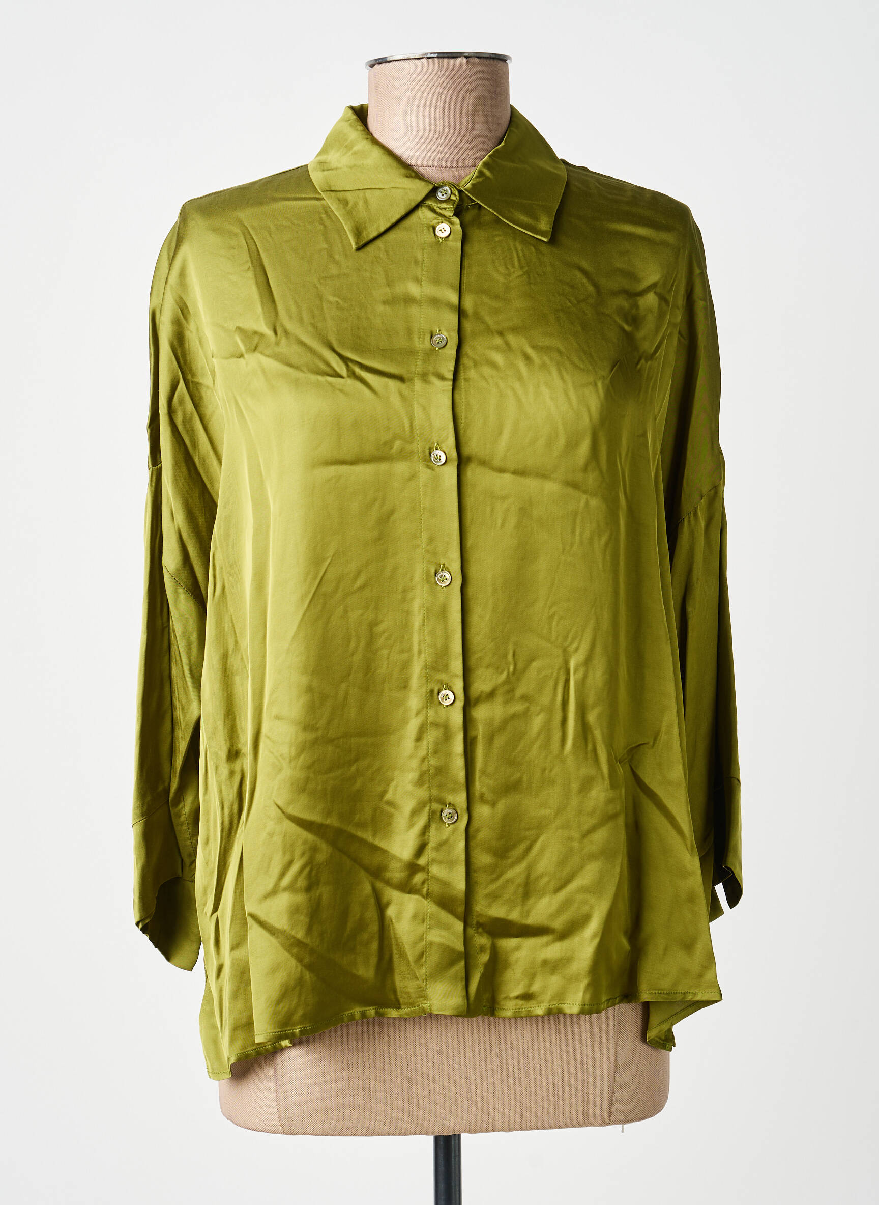 Cămașă cu mâneci lungi verde MAX&CO. femeie