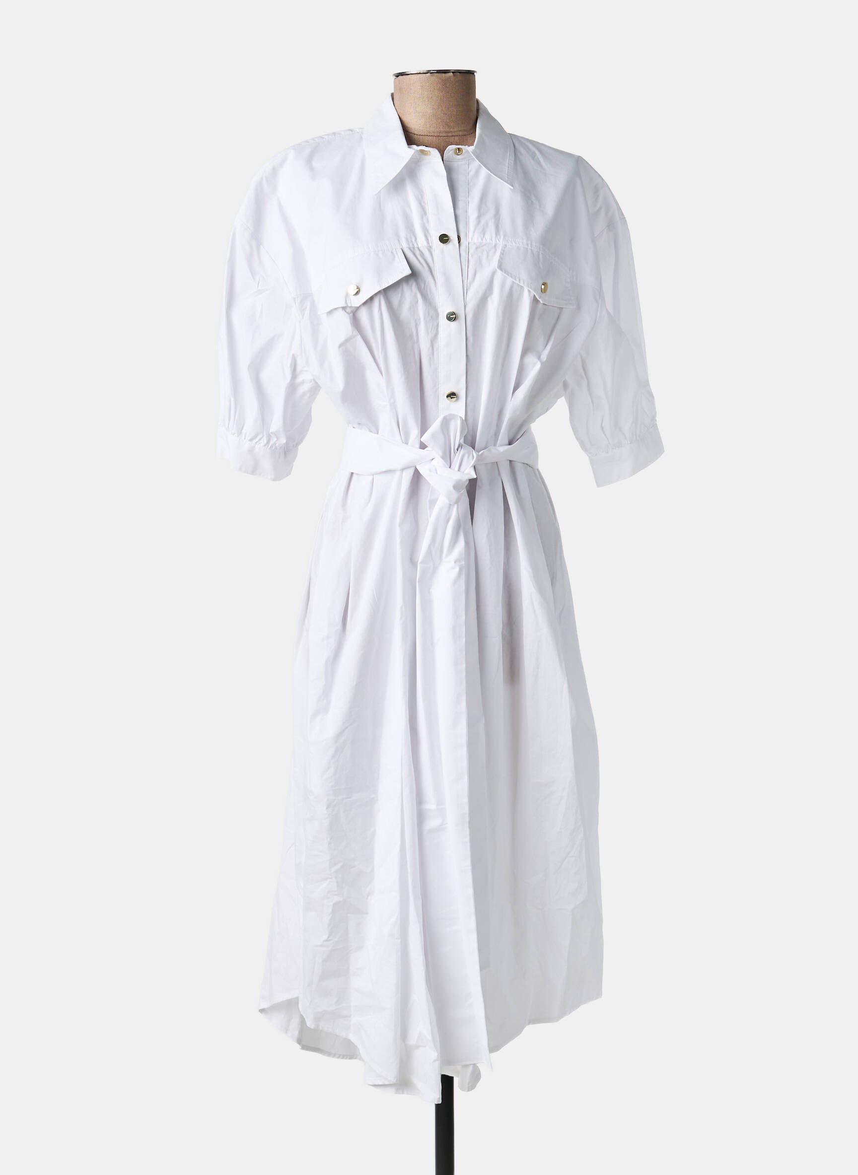 Rochie midi alb PINKO femeie