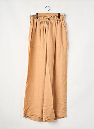 Pantalon larg croială largă bej MAT FASHION femeie