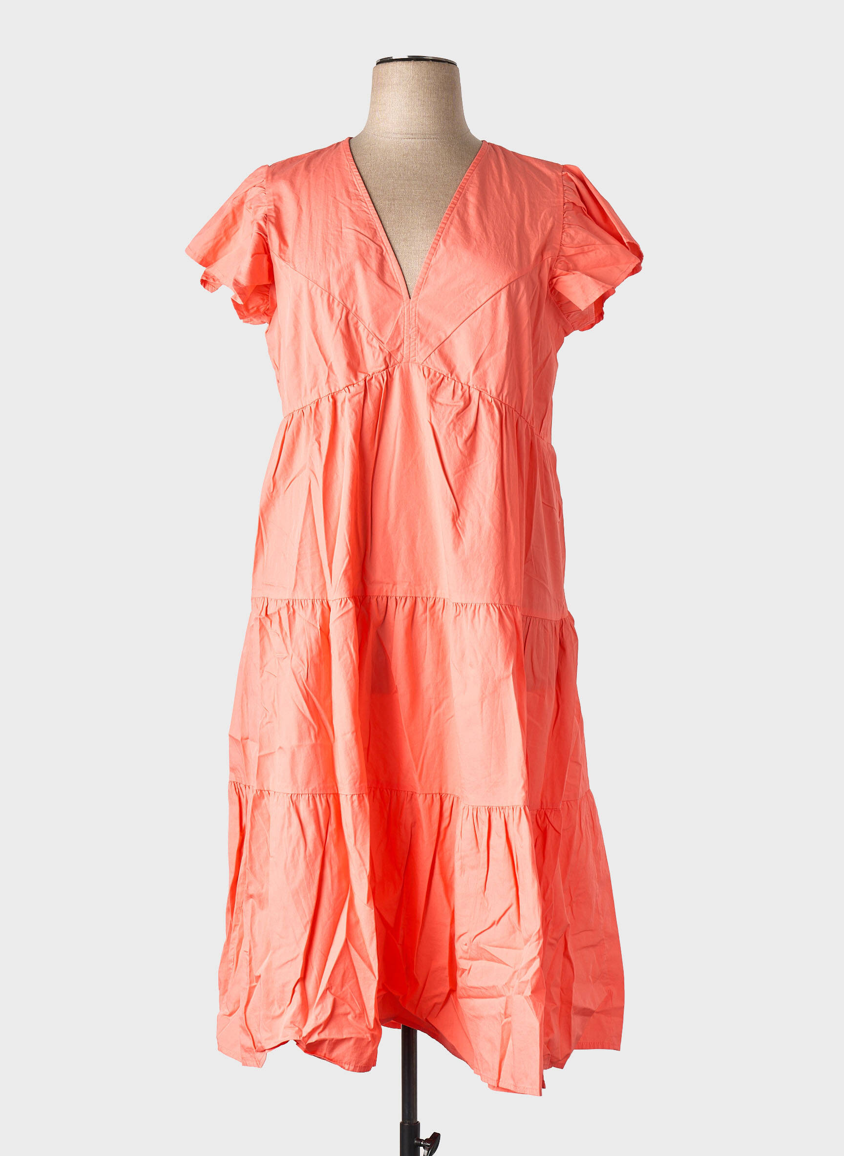 Rochie midi portocalie VERO MODA femeie