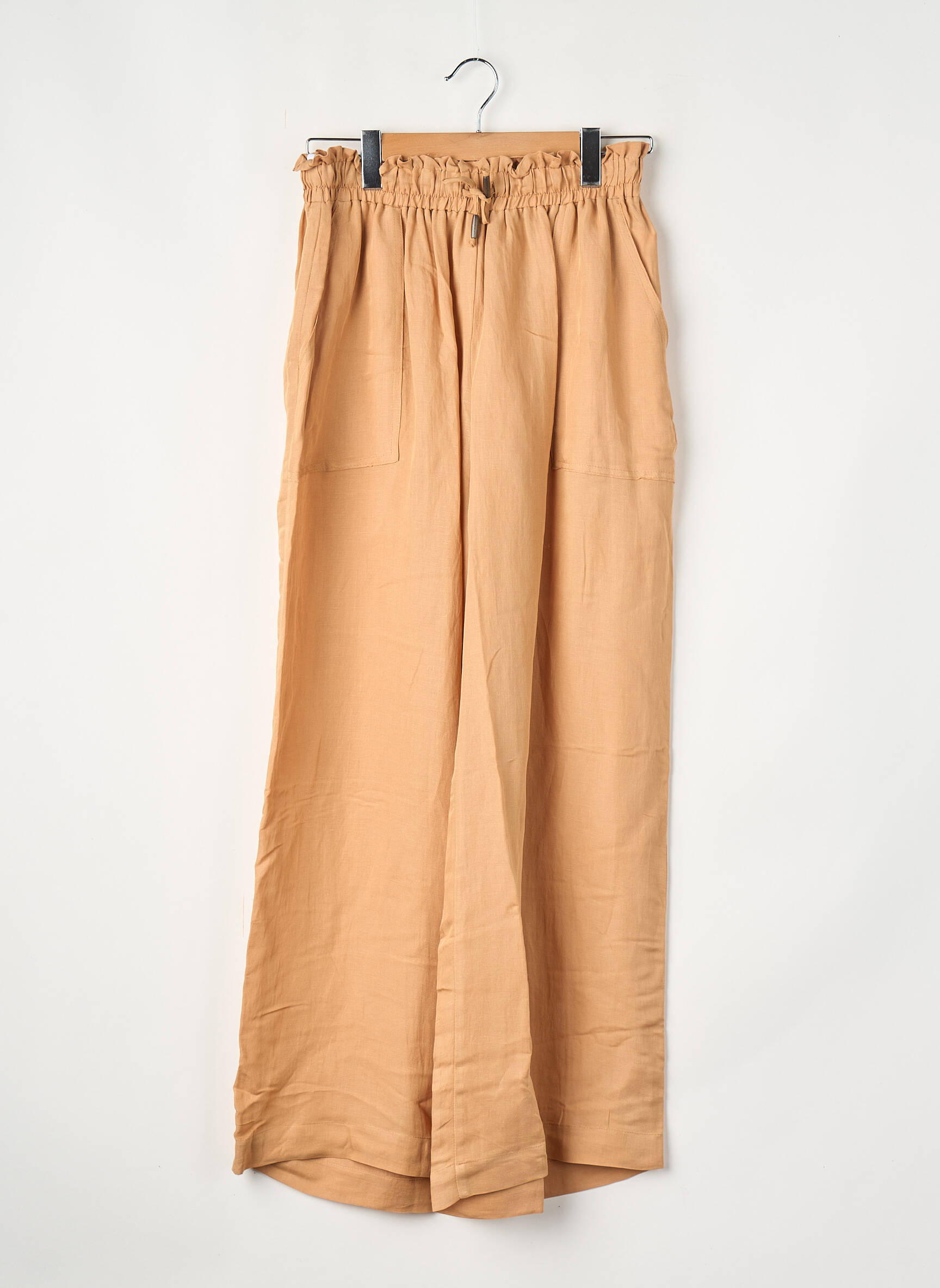 Pantalon larg bej MAT FASHION femeie