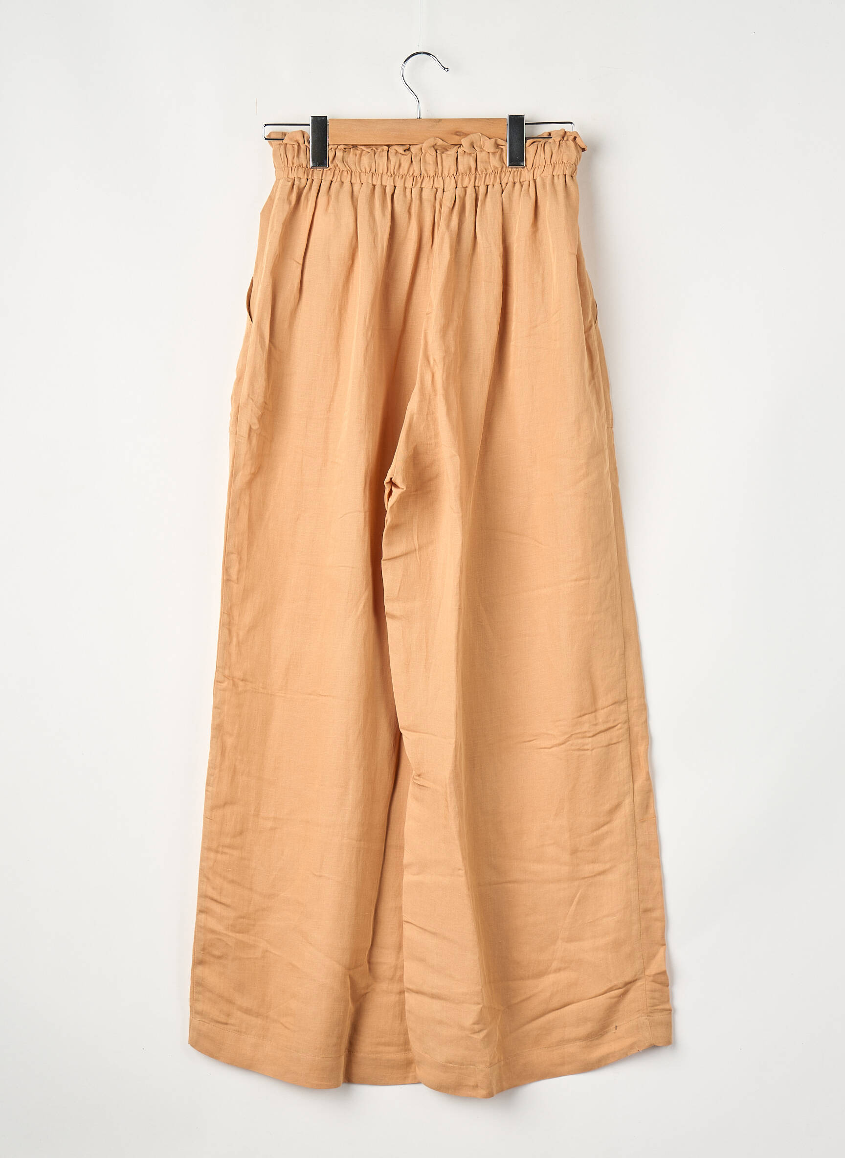 Pantalon larg bej MAT FASHION femeie