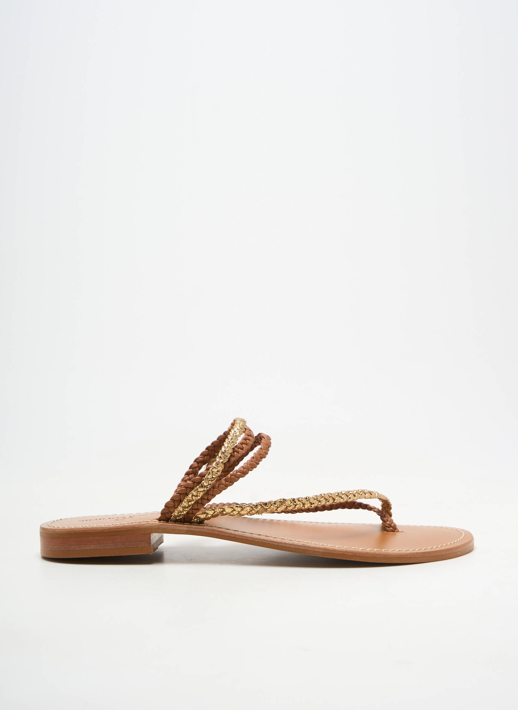Sandale/pantofi decupați maro COULEUR POURPRE femeie