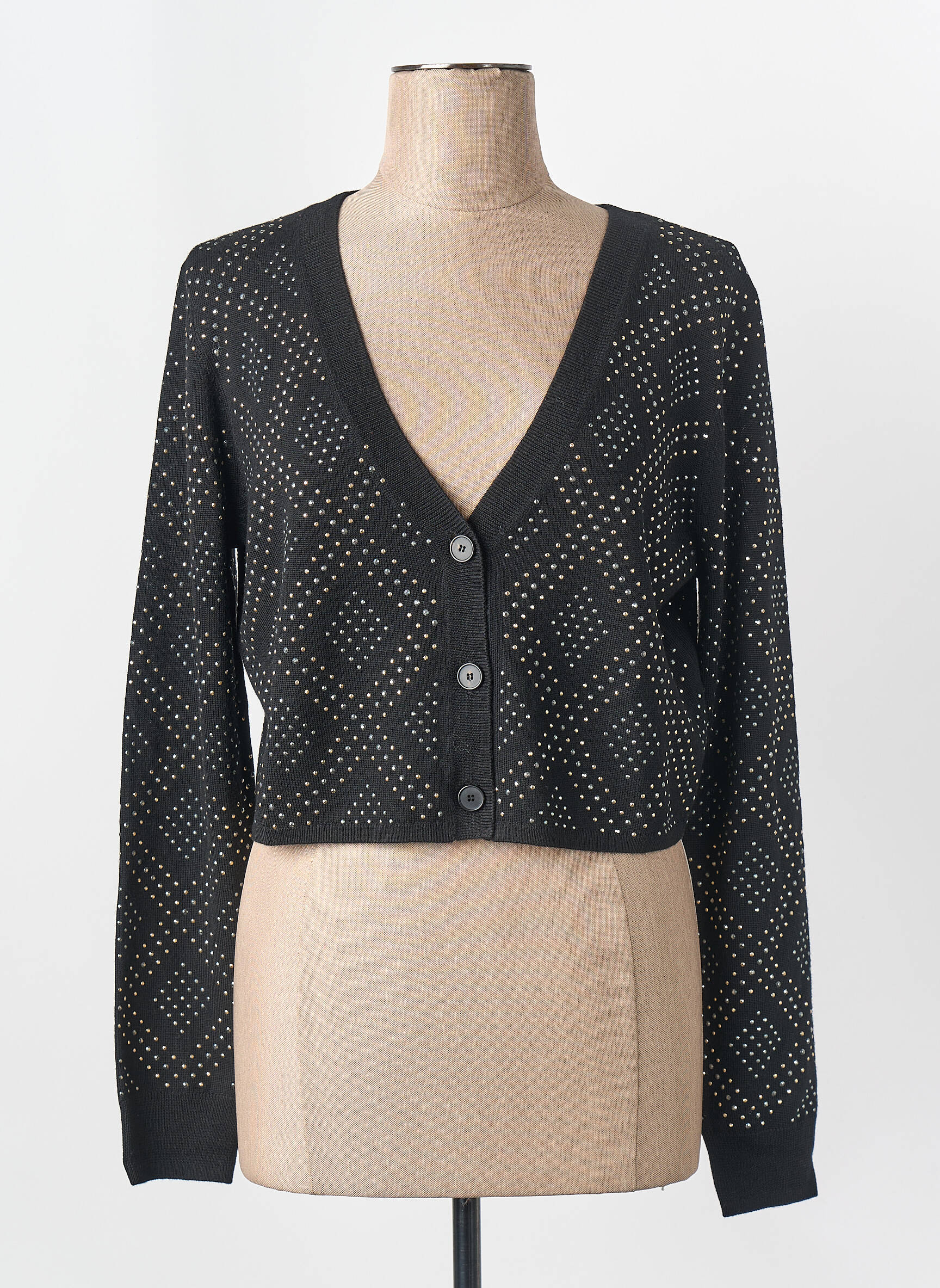Vestă cu mâneci lungi negru THE KOOPLES femeie
