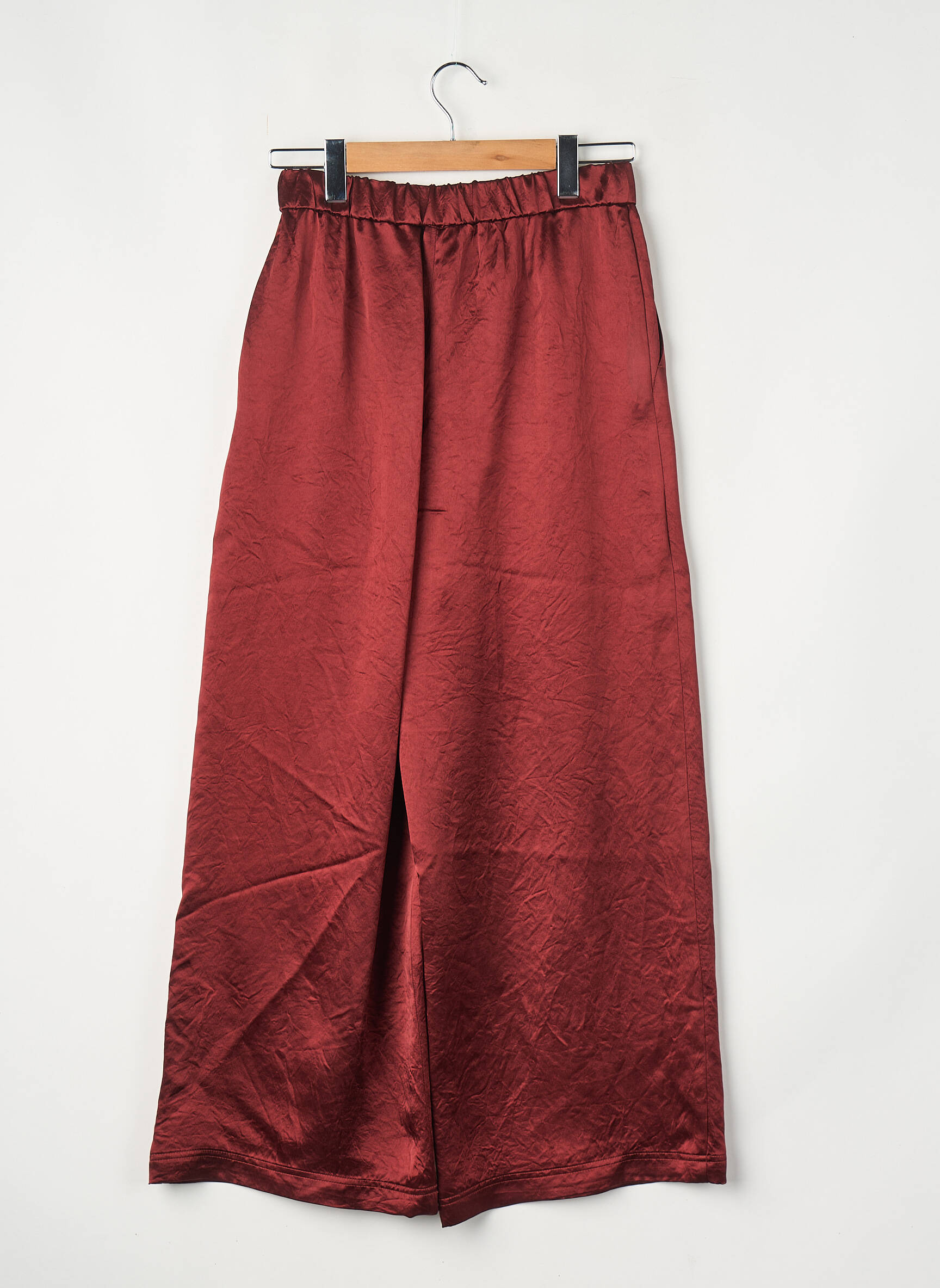 Pantalon larg roșu MAX MARA femeie