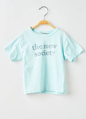 Tricou albastru THE NEW SOCIETY fată