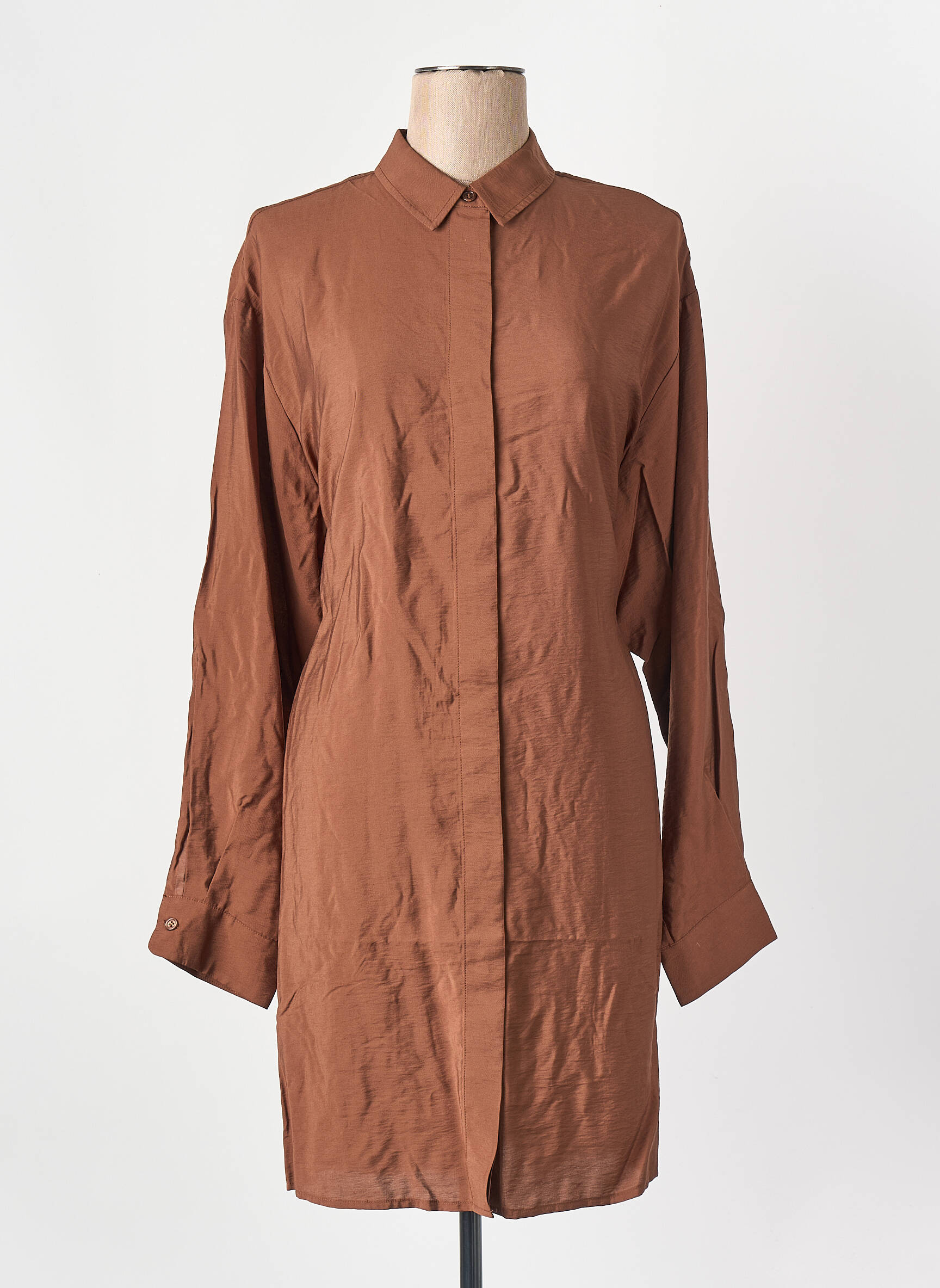 Rochie scurtă maro SAMSOE & SAMSOE femeie