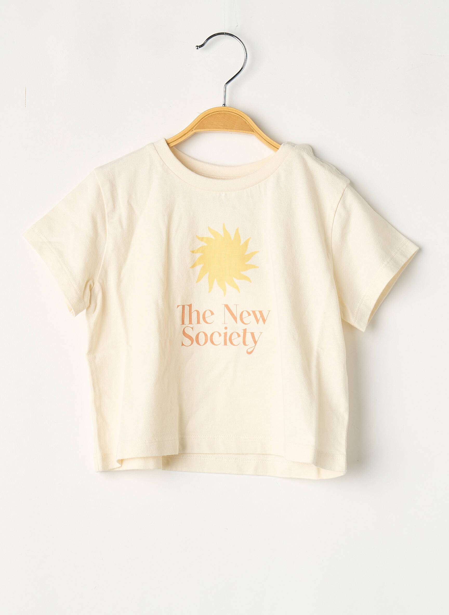 Tricou bej THE NEW SOCIETY fată