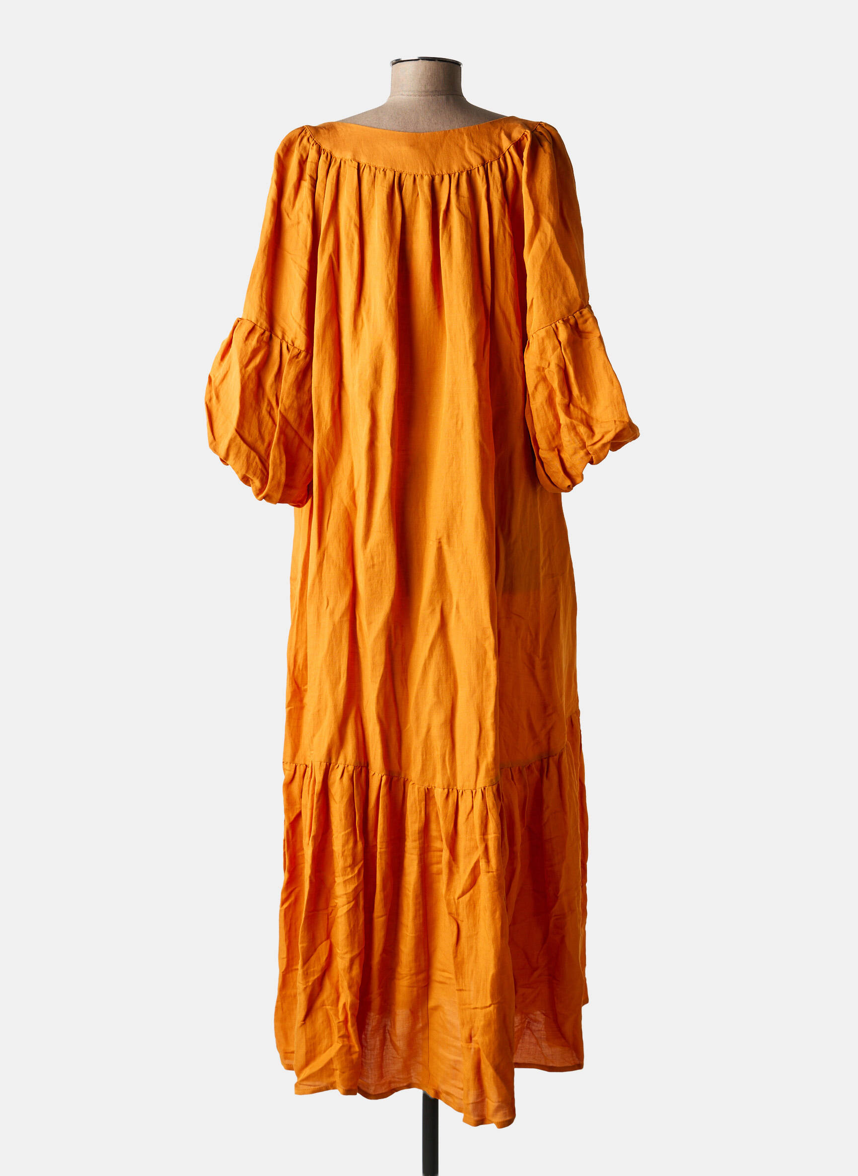 Rochie lungă portocalie MAT FASHION femeie