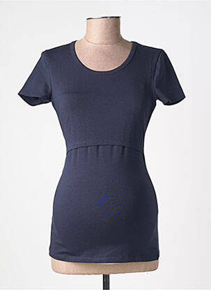 Tricou / top maternitate guler rotund albastru BOOB femeie