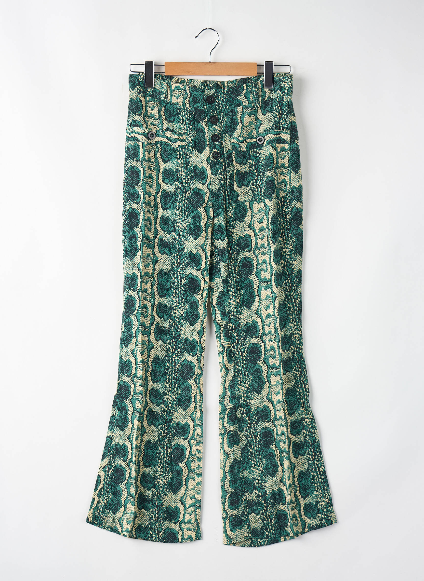Pantalon larg verde SWILDENS femeie