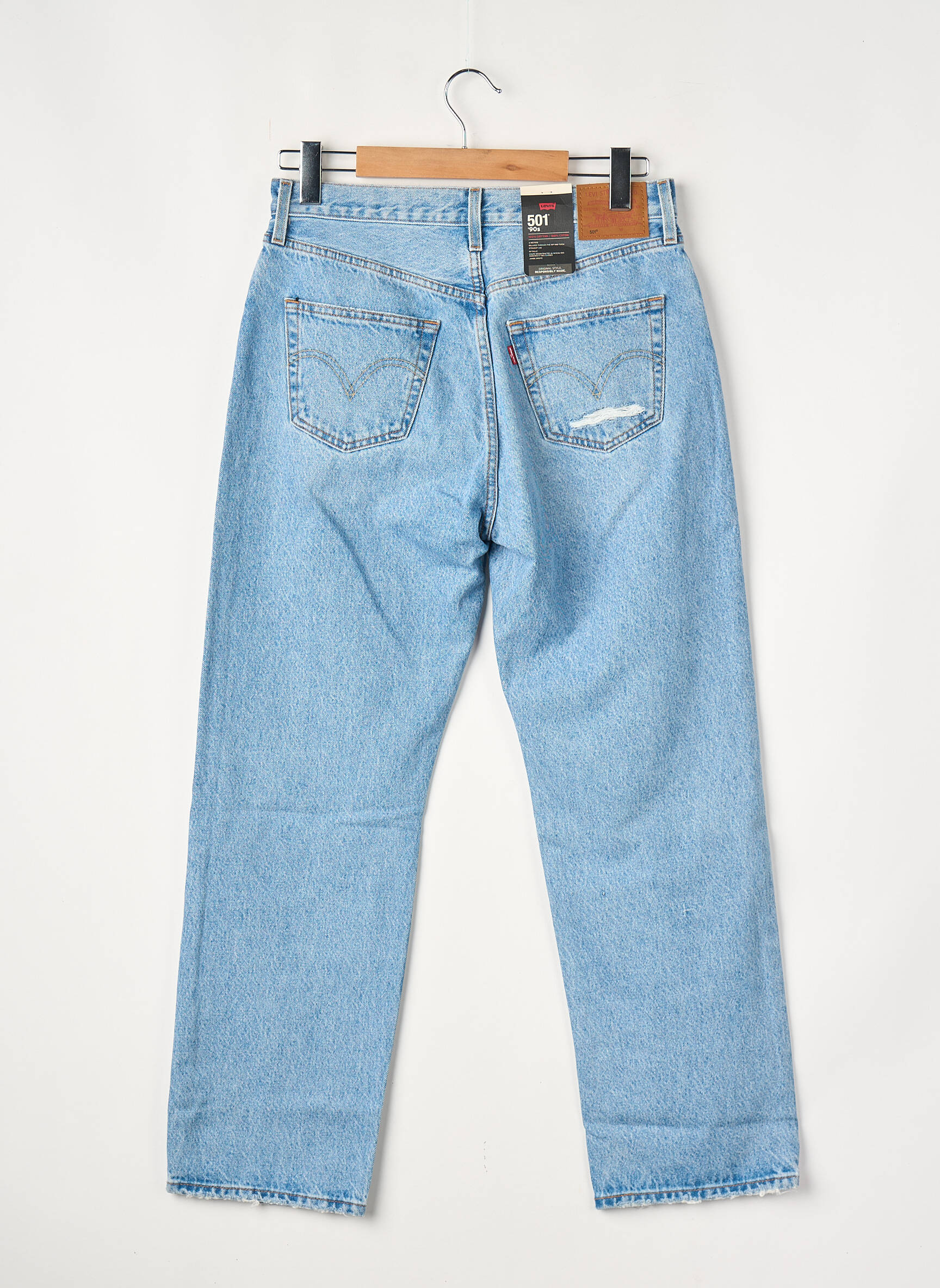 Blugi cu croială dreaptă albastru LEVI'S femeie