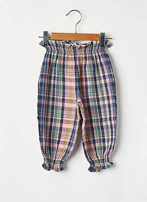 Pantalon larg multicolor THE NEW SOCIETY fată