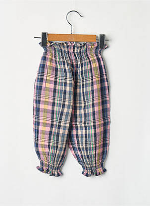 Pantalon larg multicolor THE NEW SOCIETY fată