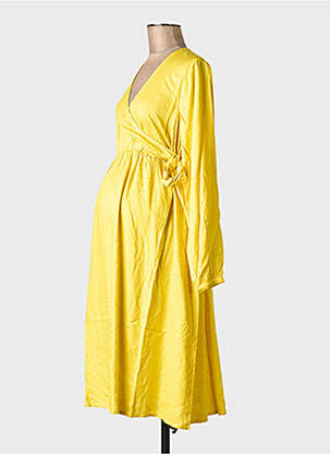 Rochie midi galben MAMA LICIOUS femeie
